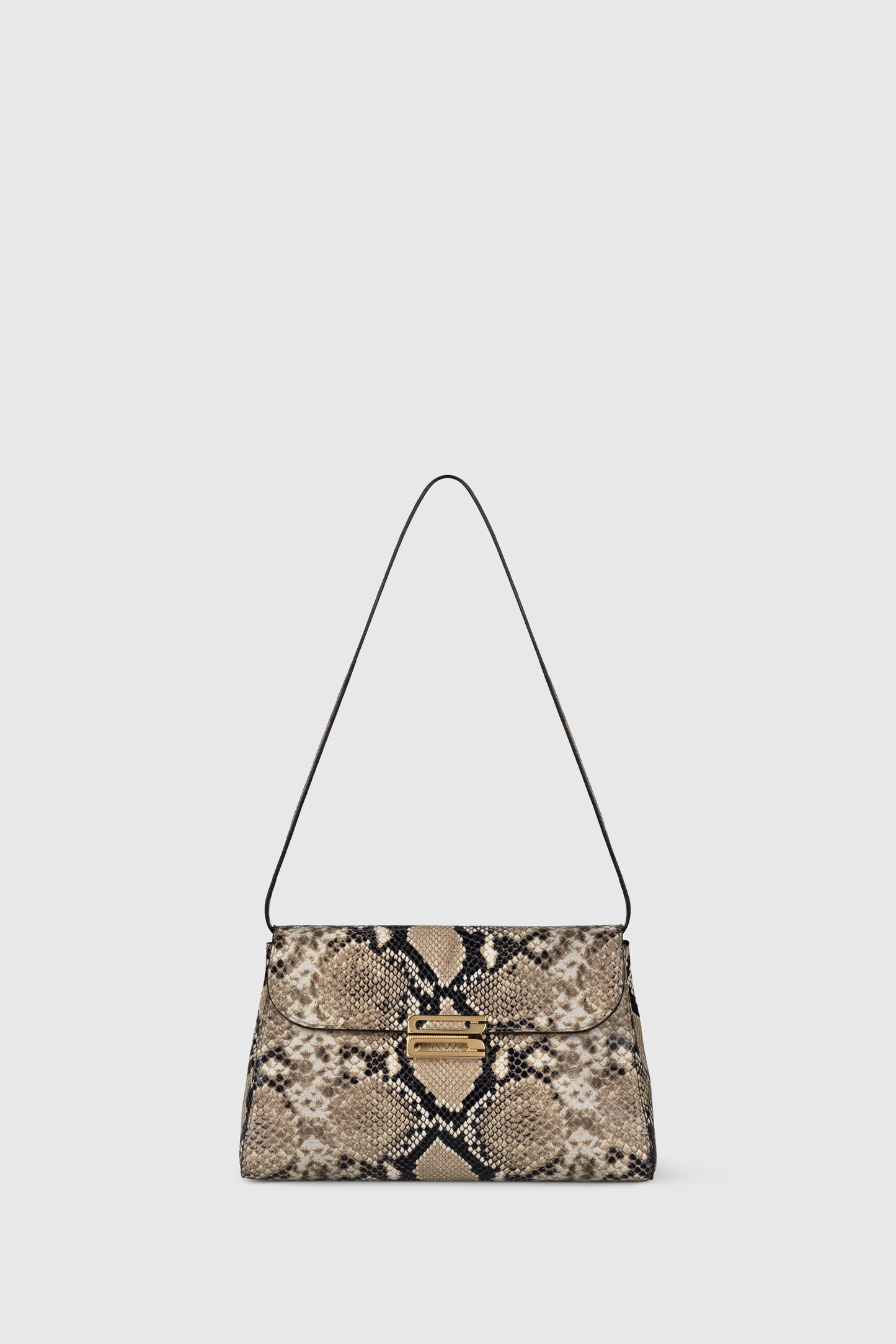 Dorian Trapeze Bag Snake Print Leather