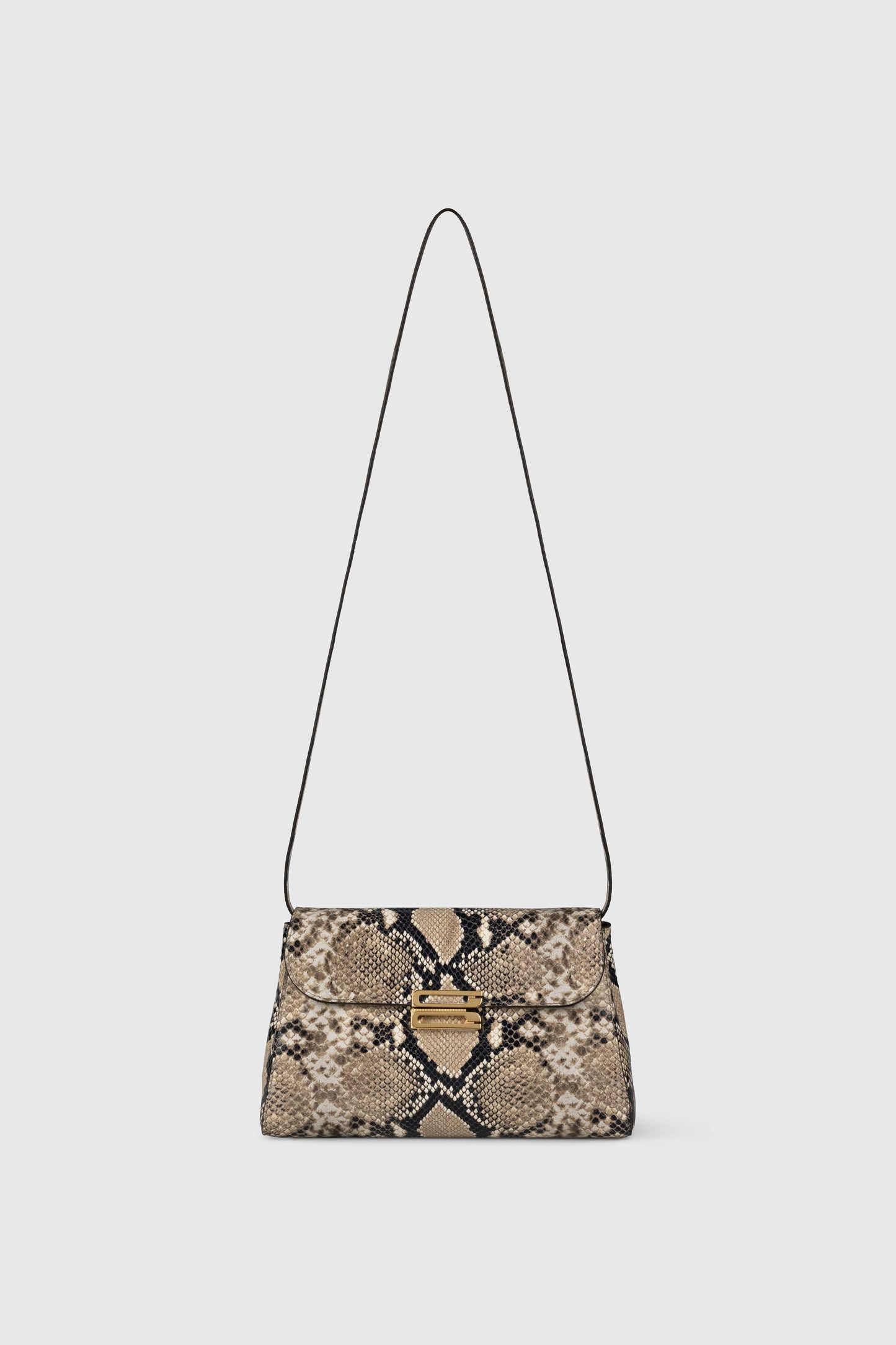 Dorian Trapeze Bag Snake Print Leather
