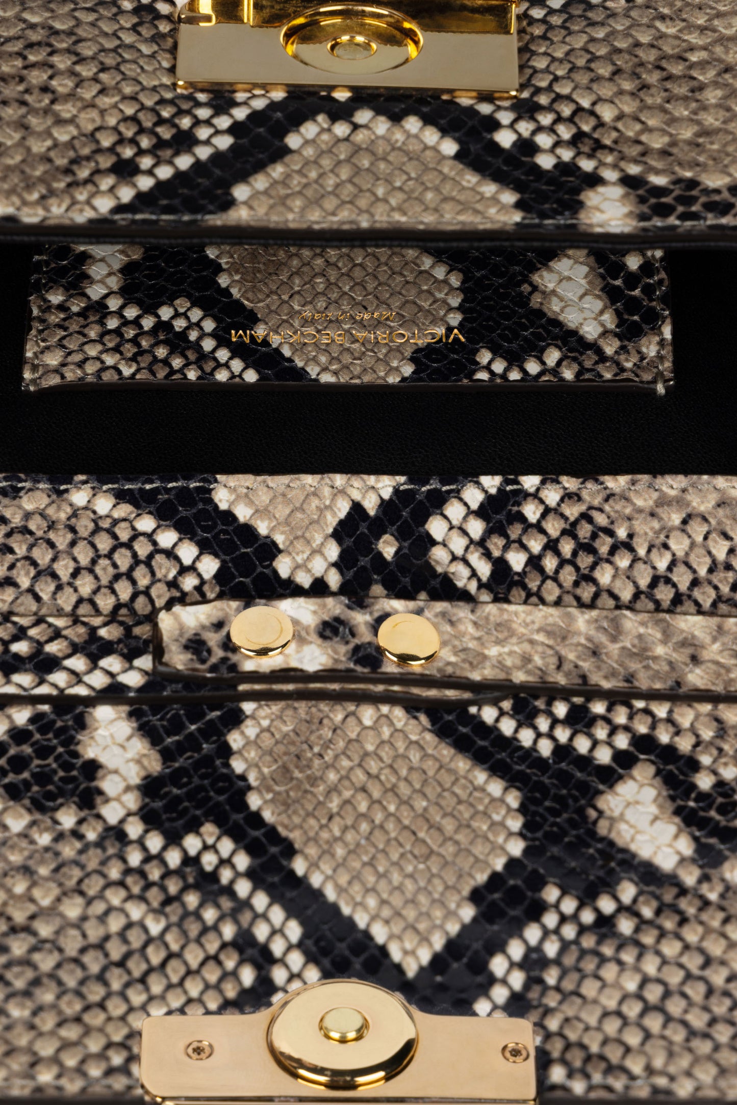 Dorian Trapeze Bag Snake Print Leather