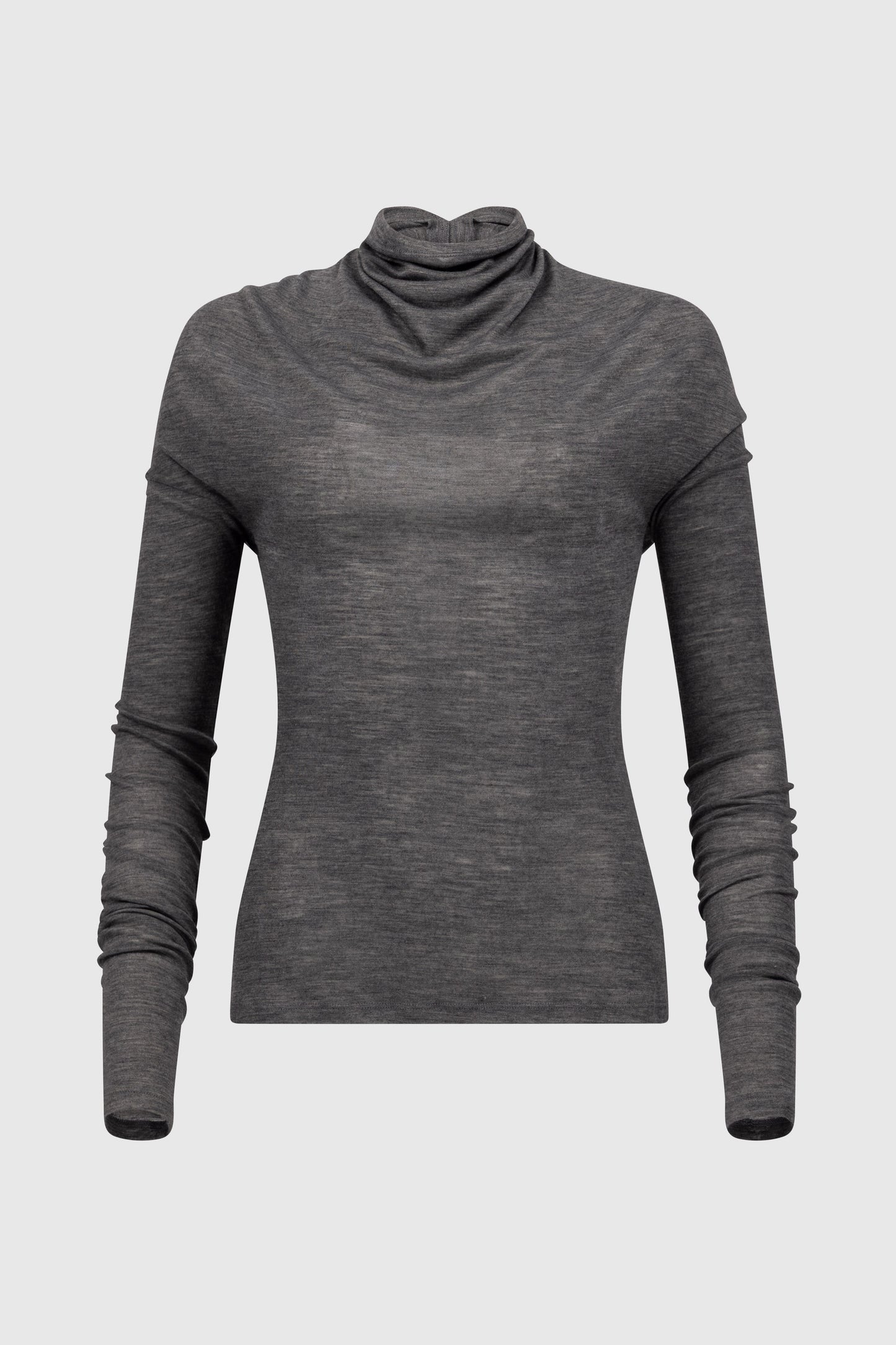 Draped Top In Grey Marl