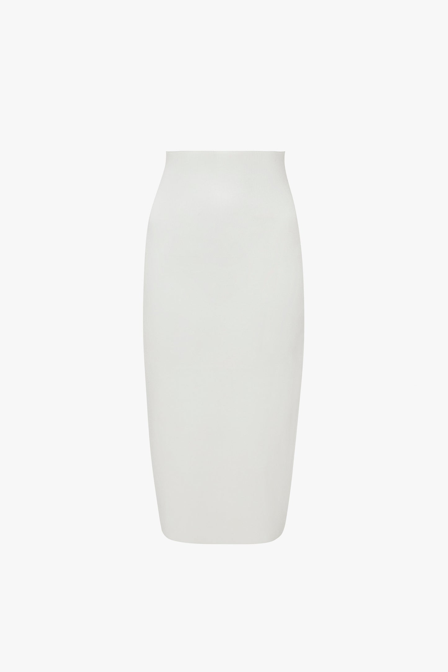 Fitted Midi Skirt In White