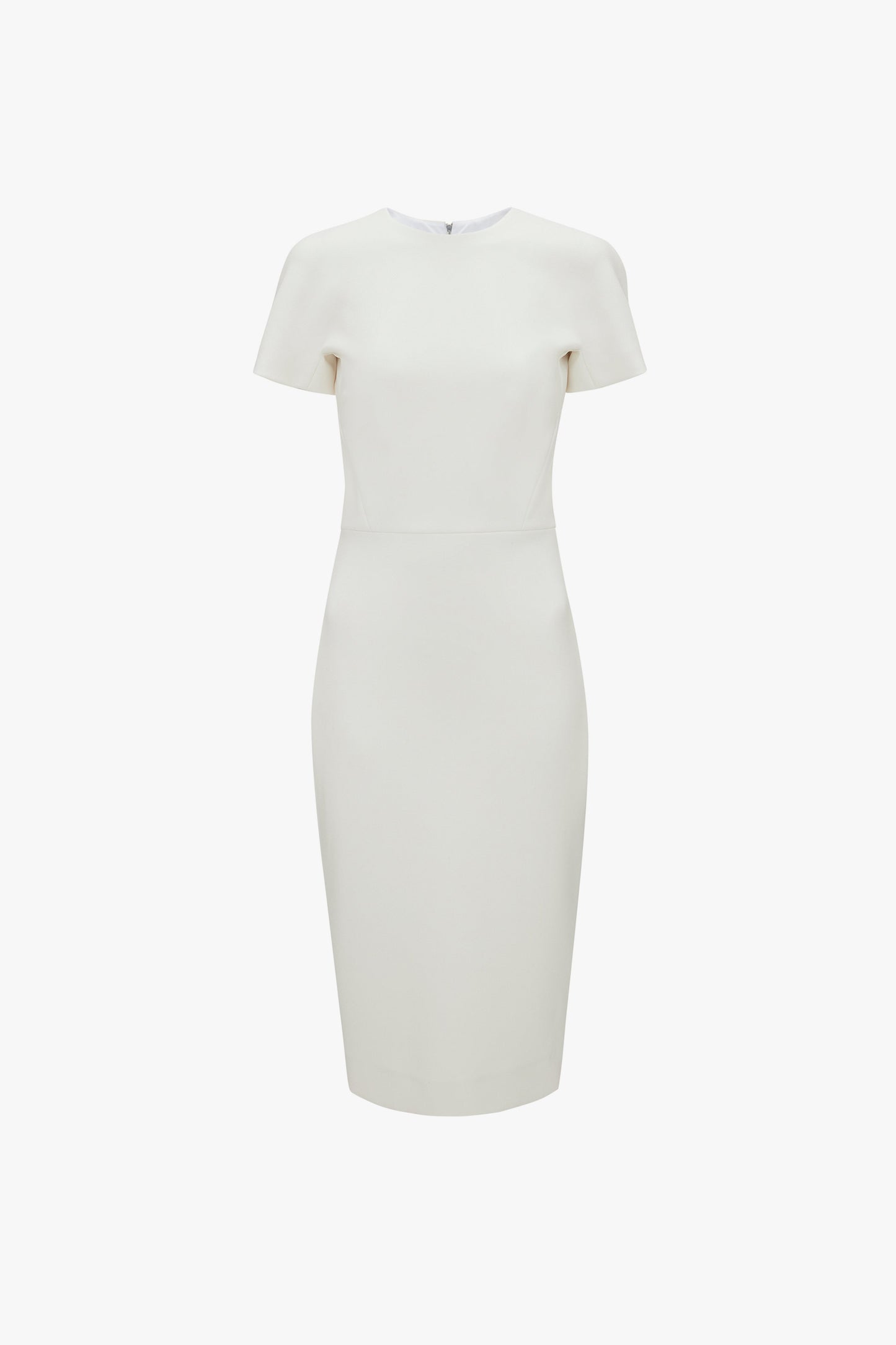 Fitted T-shirt Dress In Ivory