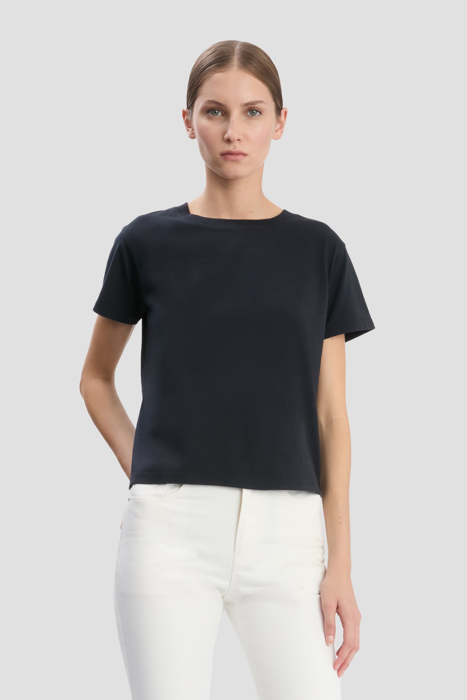 Shrunken Fit T-Shirt In Navy