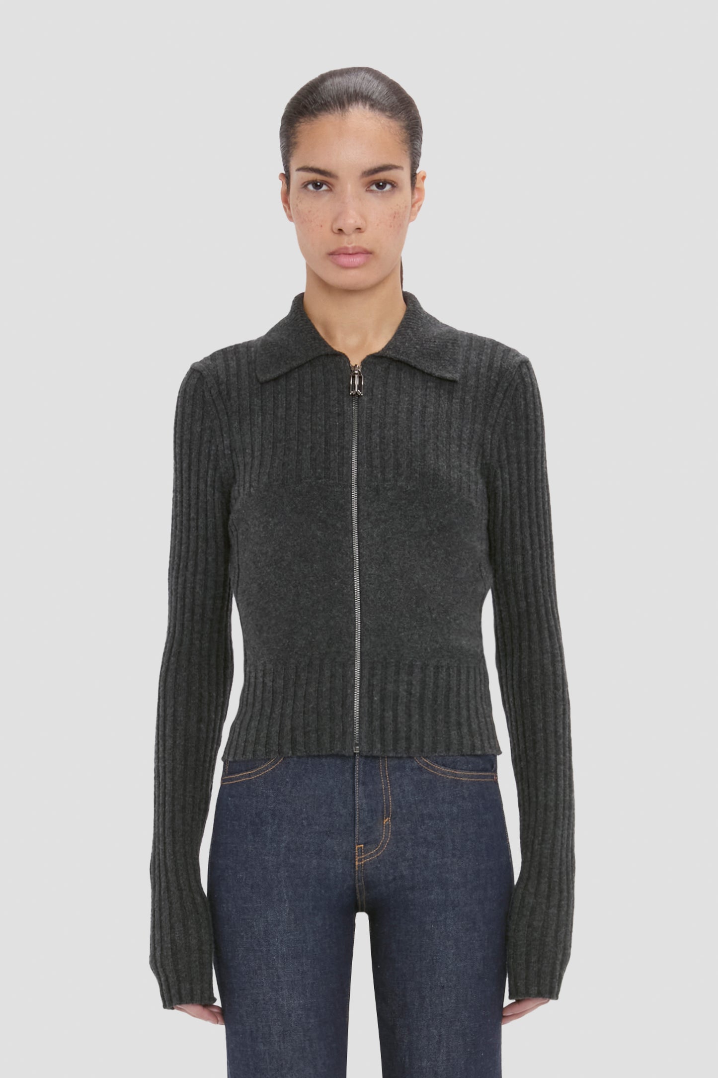 Zip Jumper In Ore Melange