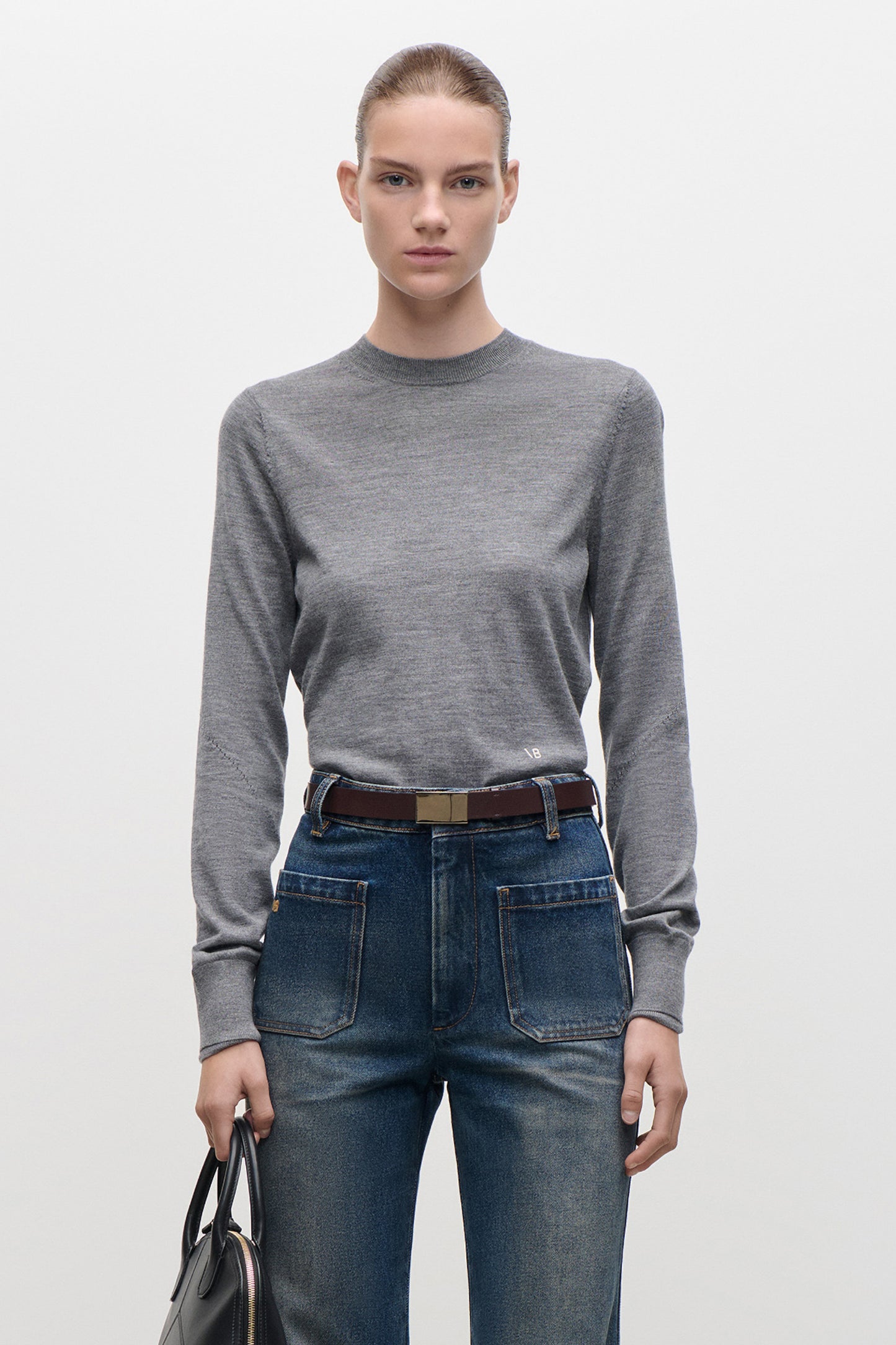 Austen Jumper In Grey Marl