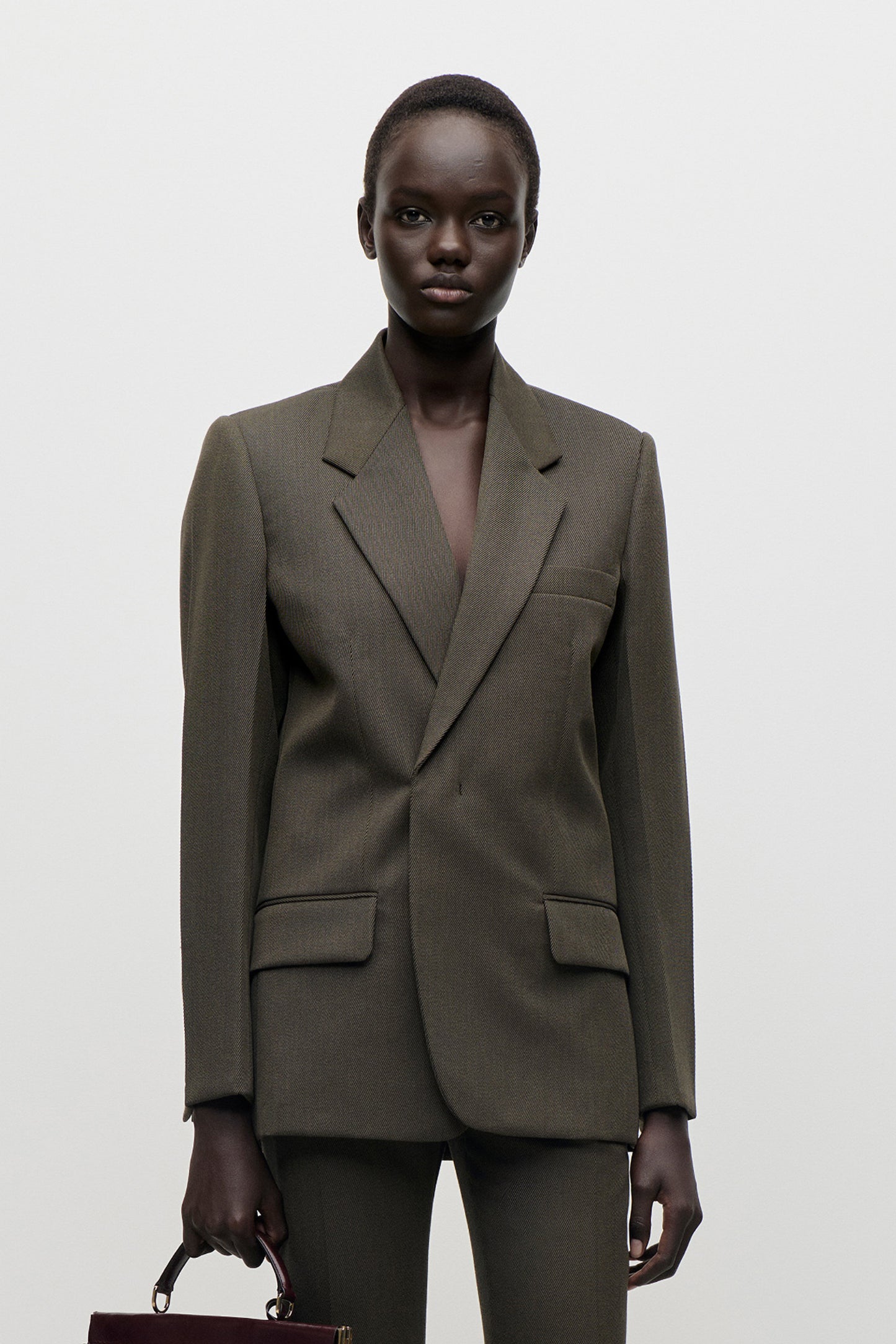 Single Breasted Jacket In Green