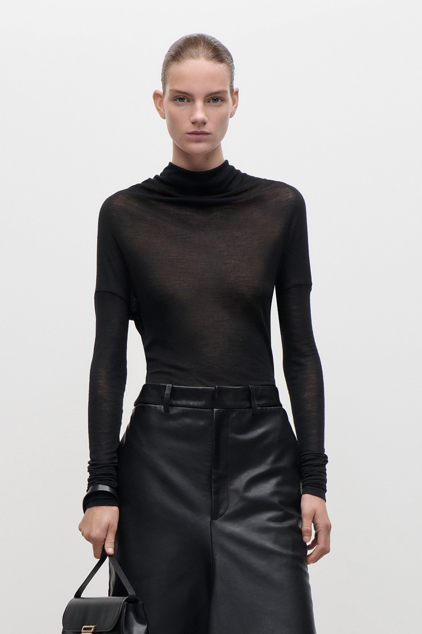 Draped Top In Black