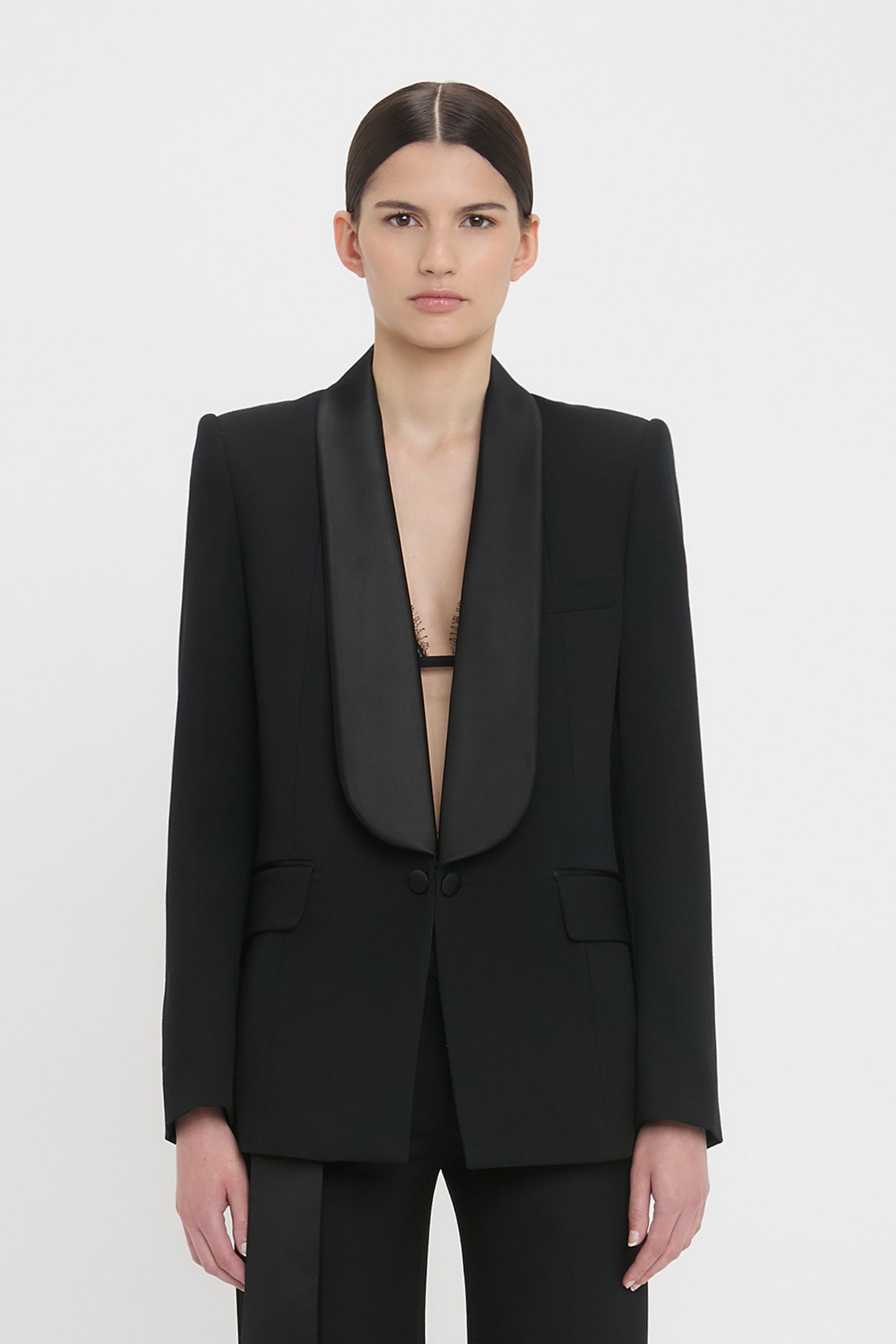 Shawl Collar Tux Jacket In Black