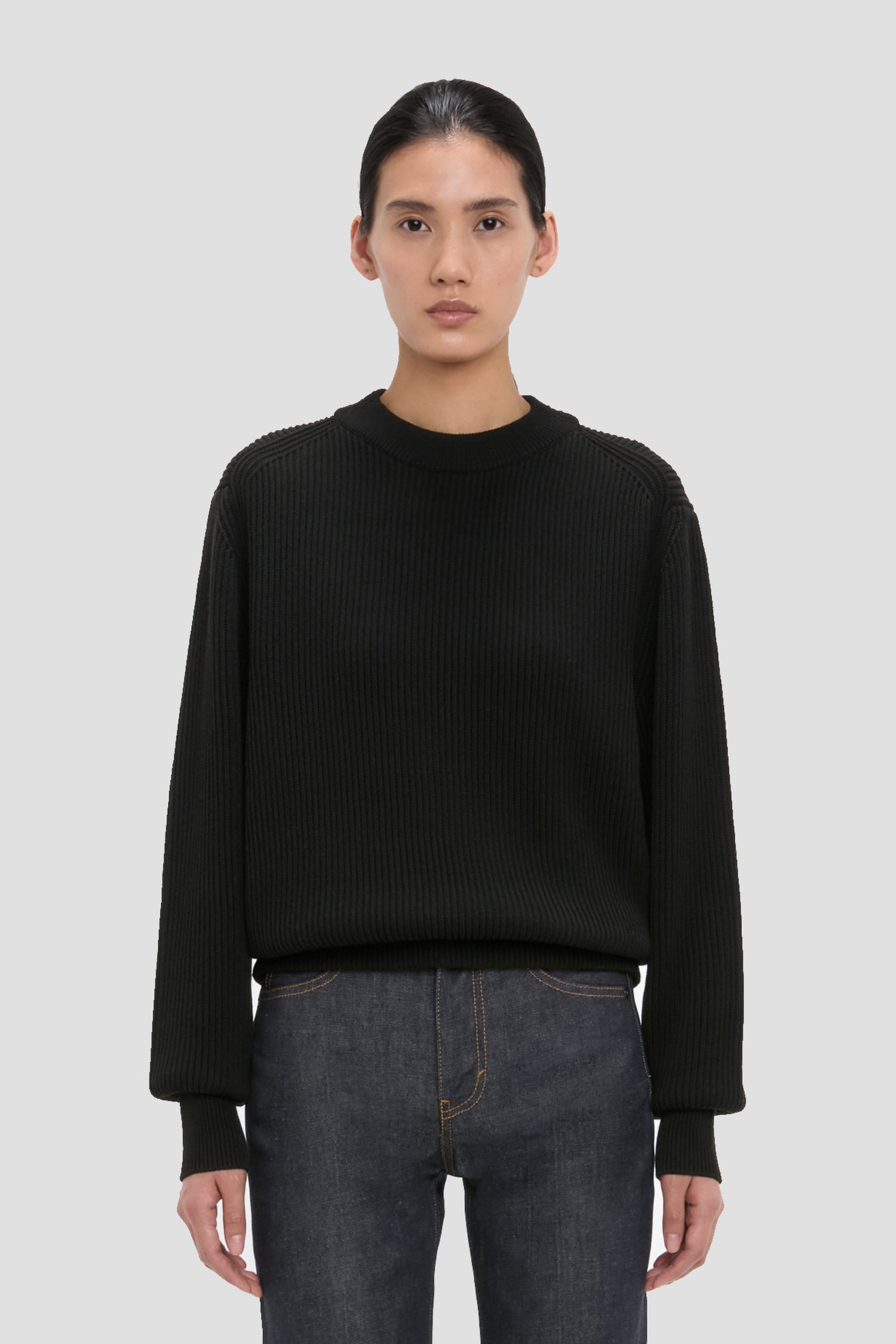 Relaxed Fit Jumper In Black