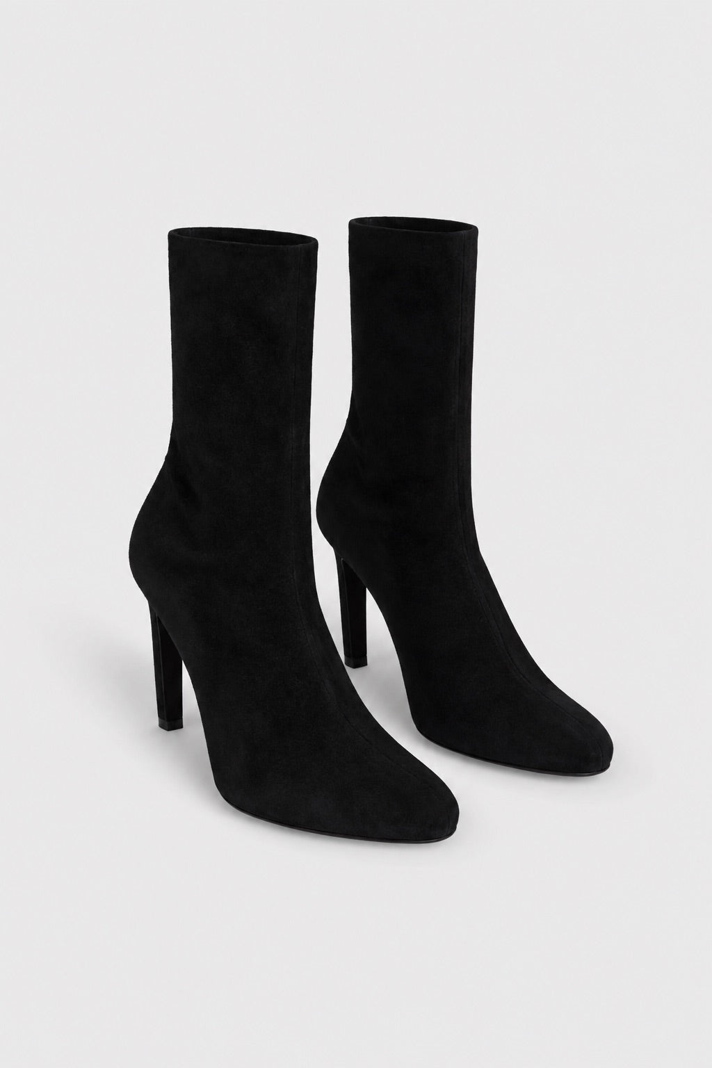 Harlow Mid Boot 100 Black Stretch Suede