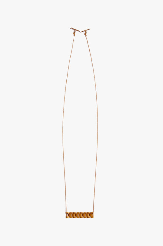 Chain Wrap Necklace In Brushed Gold