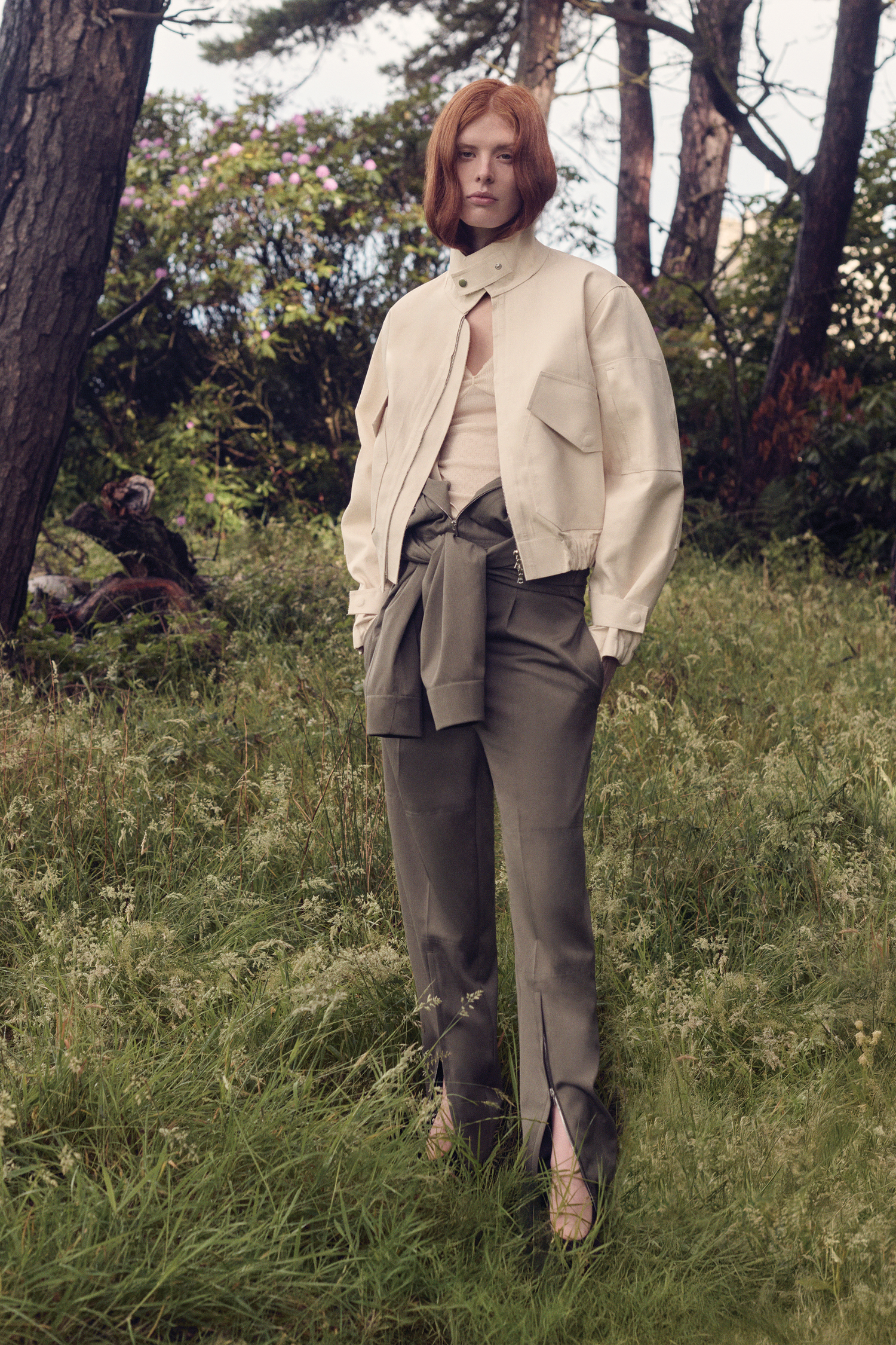 VB X Mackintosh Bomber Jacket In Putty