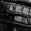 Croc Embossed Black Leather