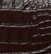 Dark Brown Croc Embossed Leather