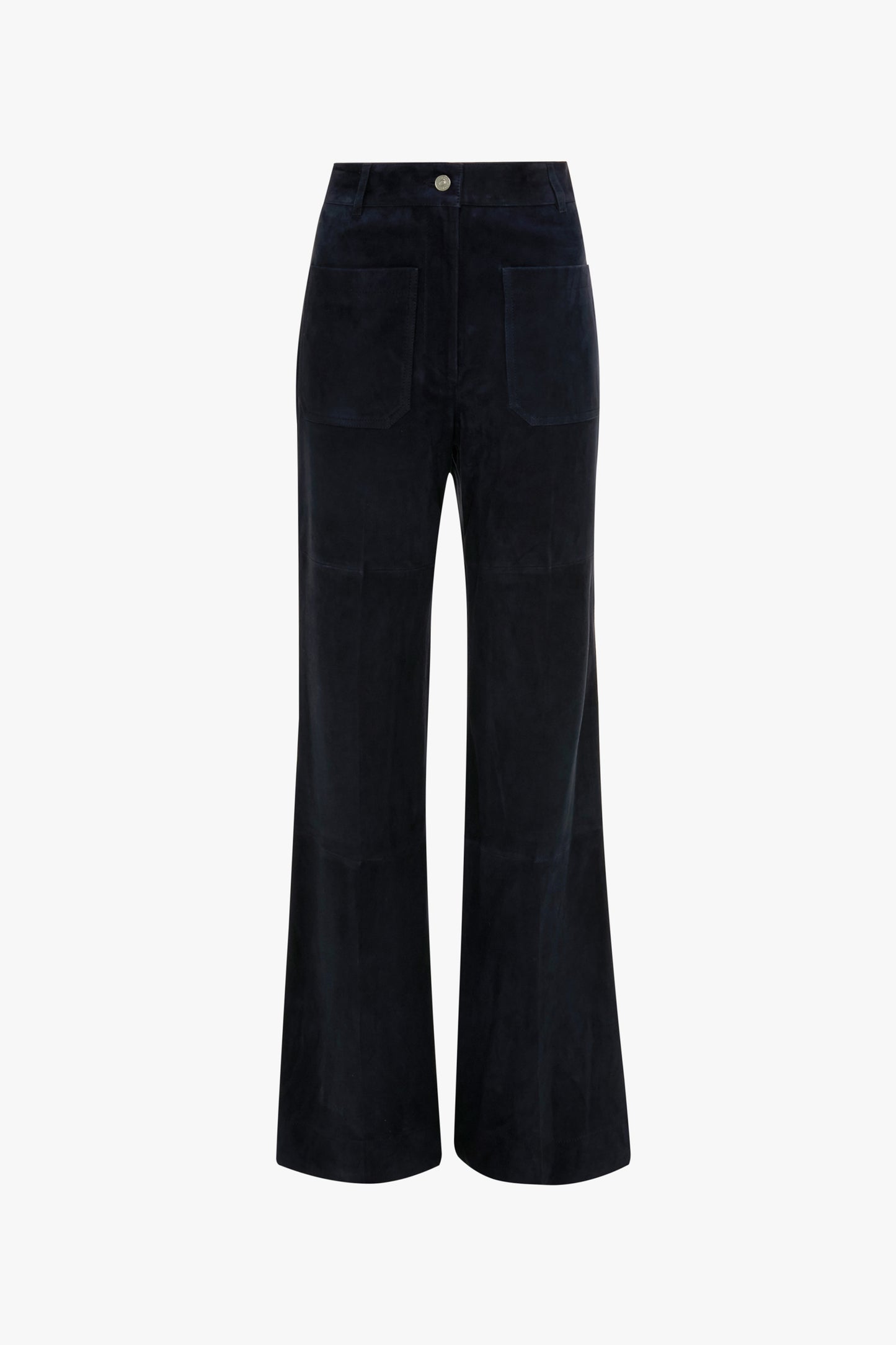 Alina Trouser In Soft Navy Suede
