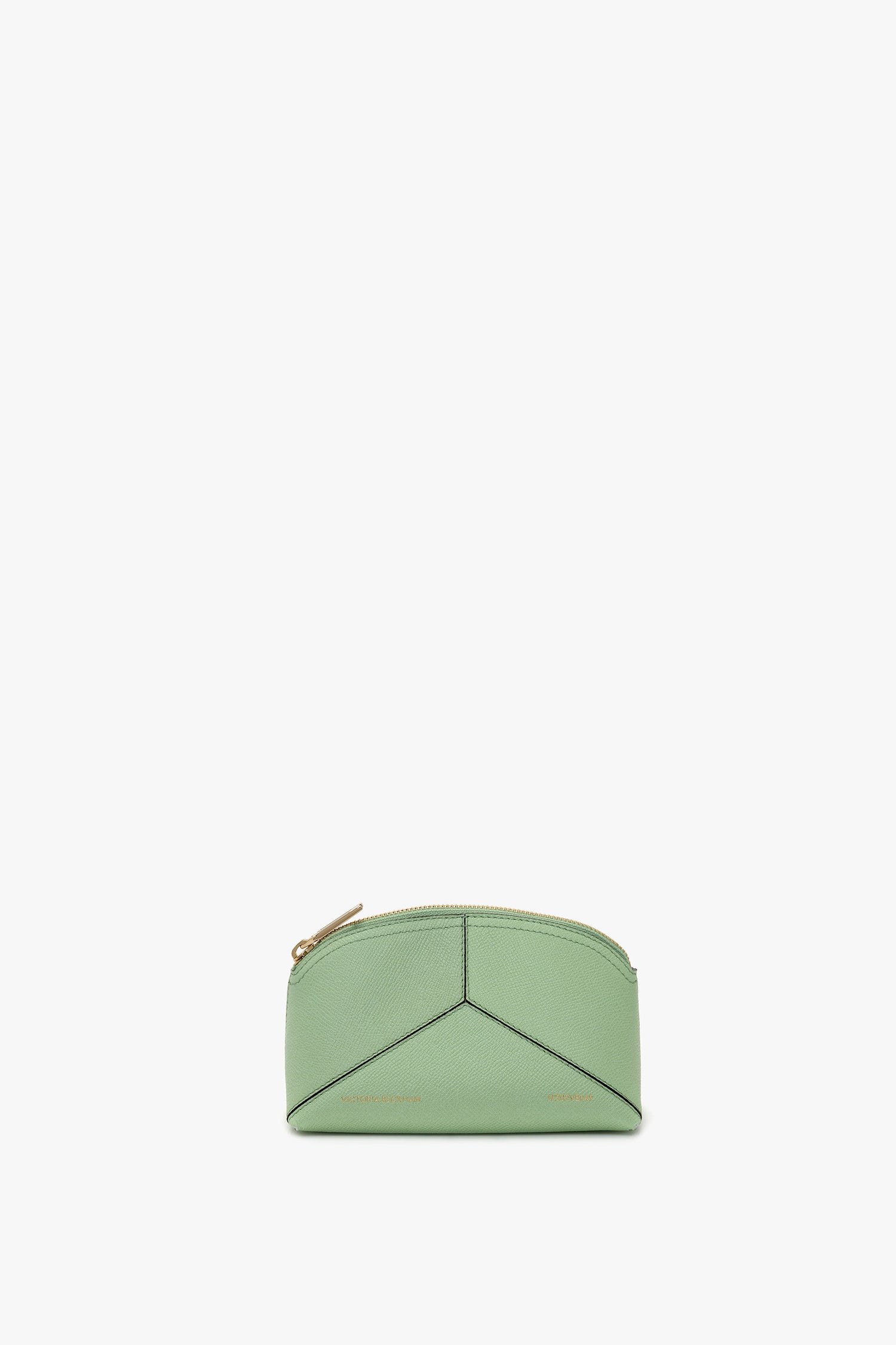 Victoria Mini Travel Pouch In Jade Grained Leather