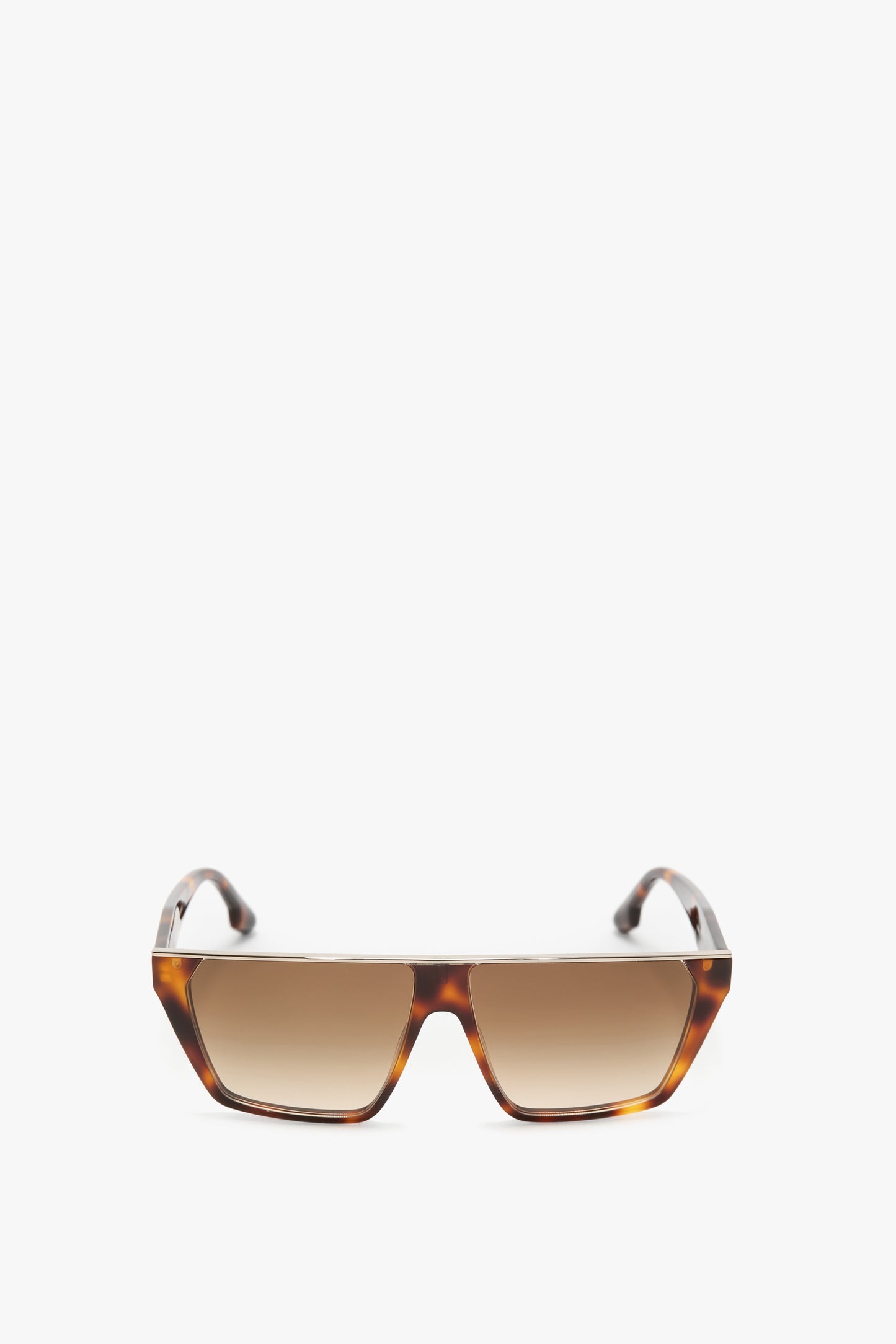 Flat Top Visor Sunglasses In Tortoise