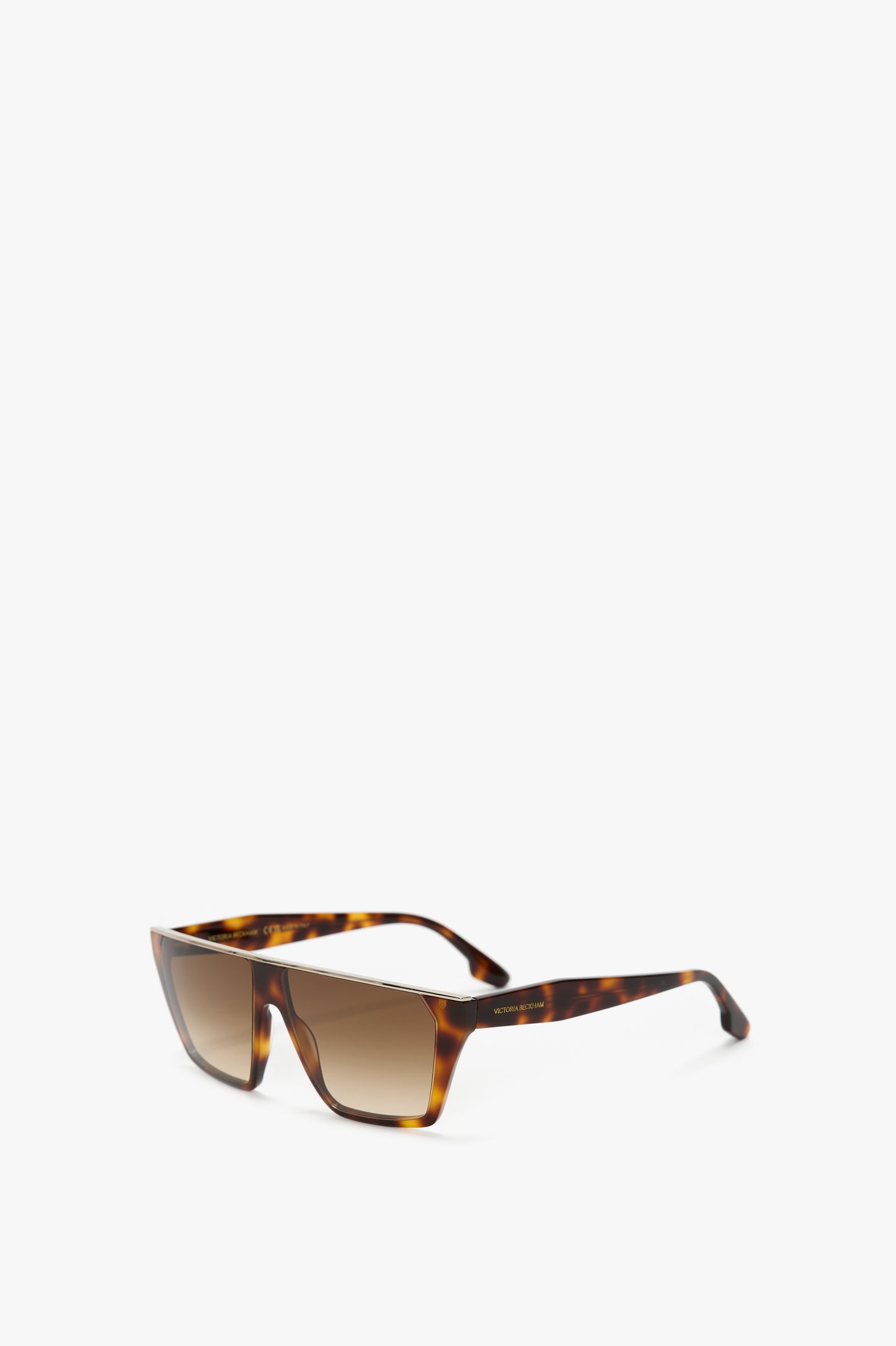 Flat Top Visor Sunglasses In Tortoise