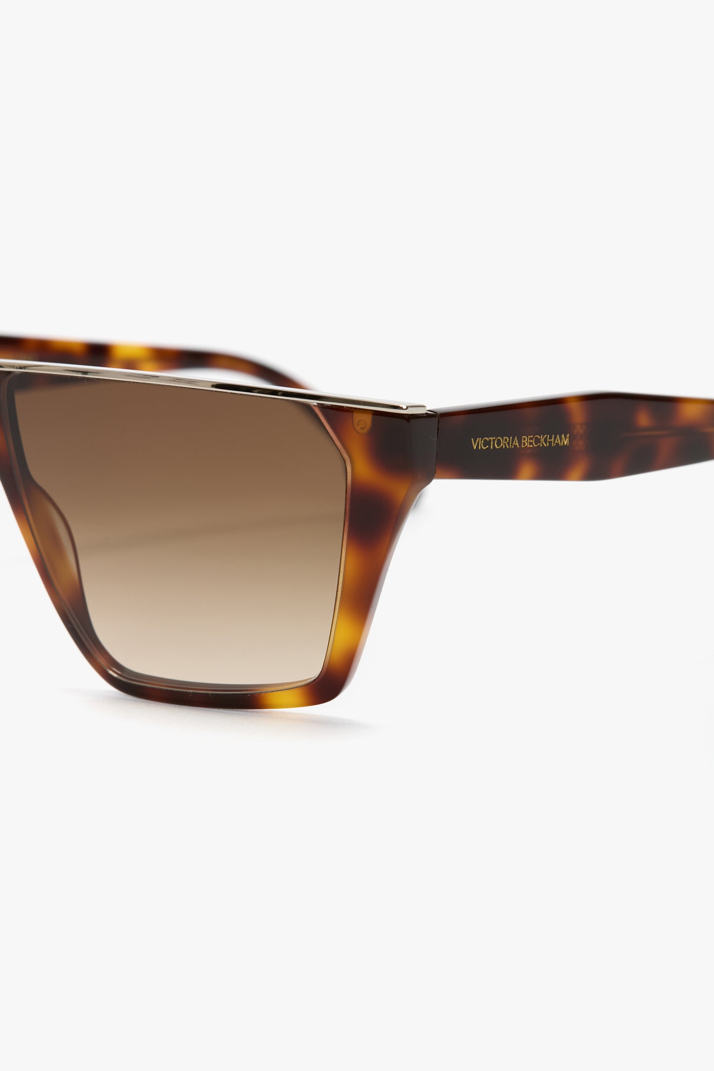 Flat Top Visor Sunglasses In Tortoise