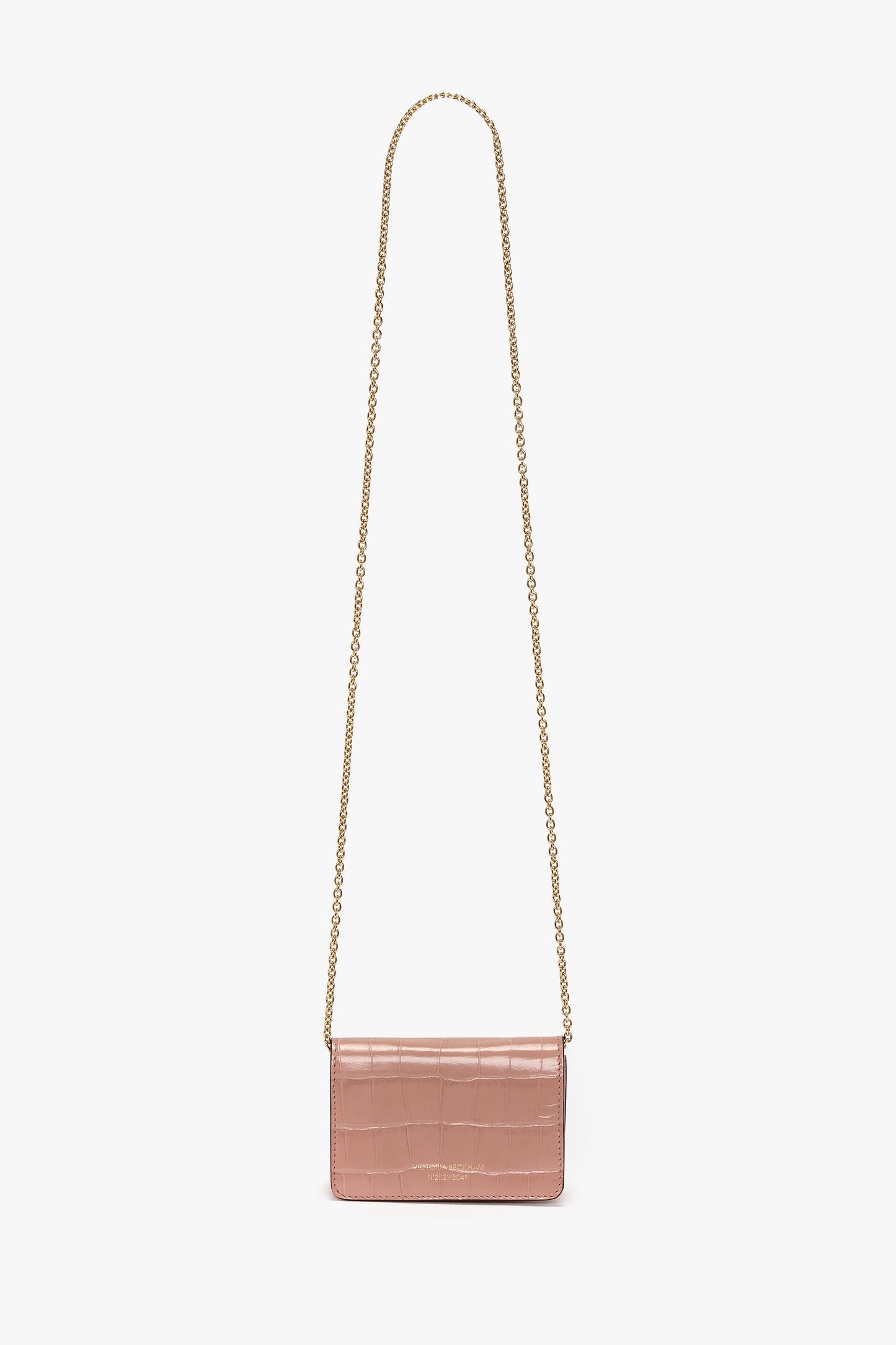 Micro Dorian Bag In Pink Croc Effect Leather