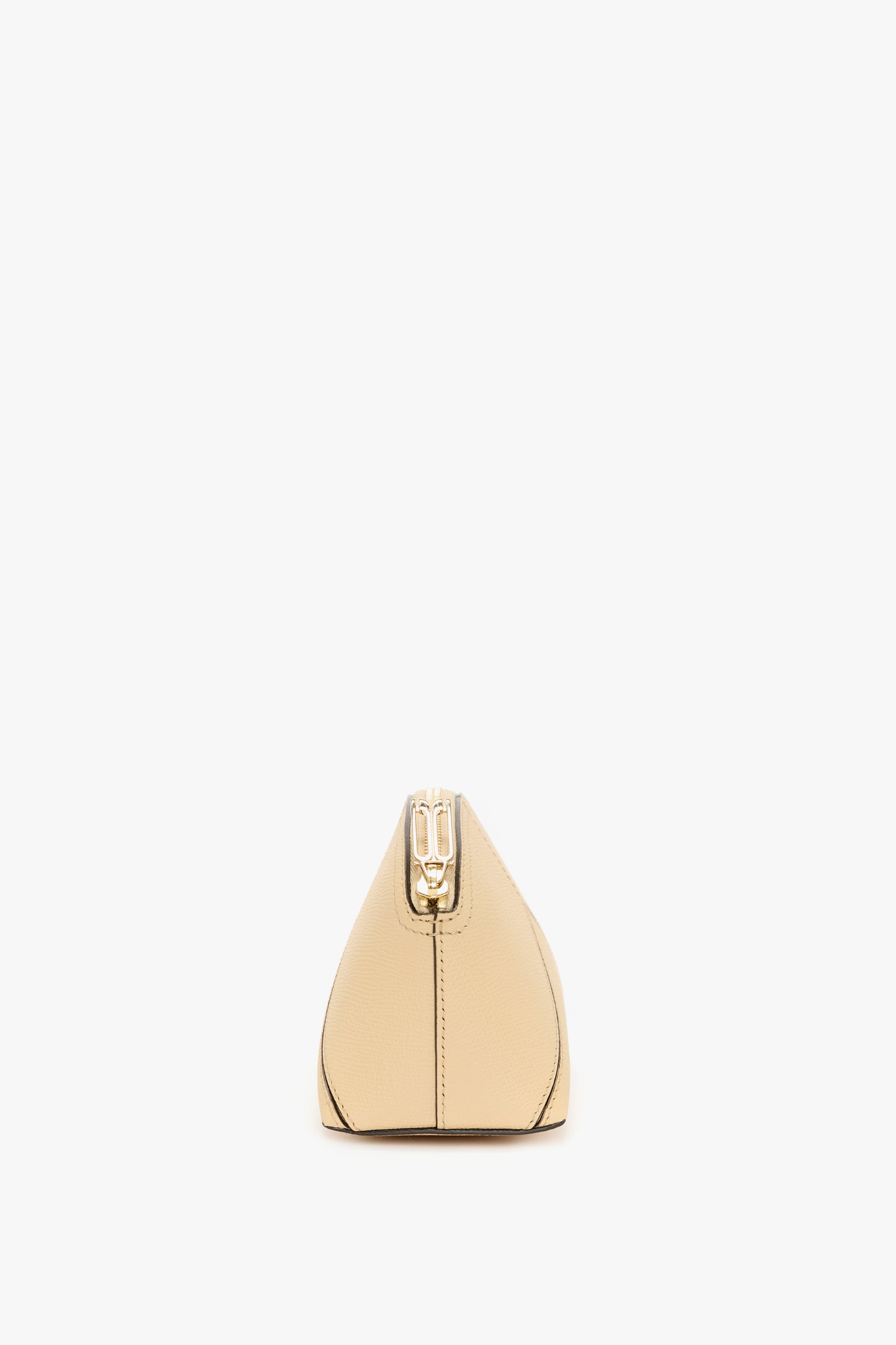 Victoria Mini Travel Pouch In Peach Grained Leather
