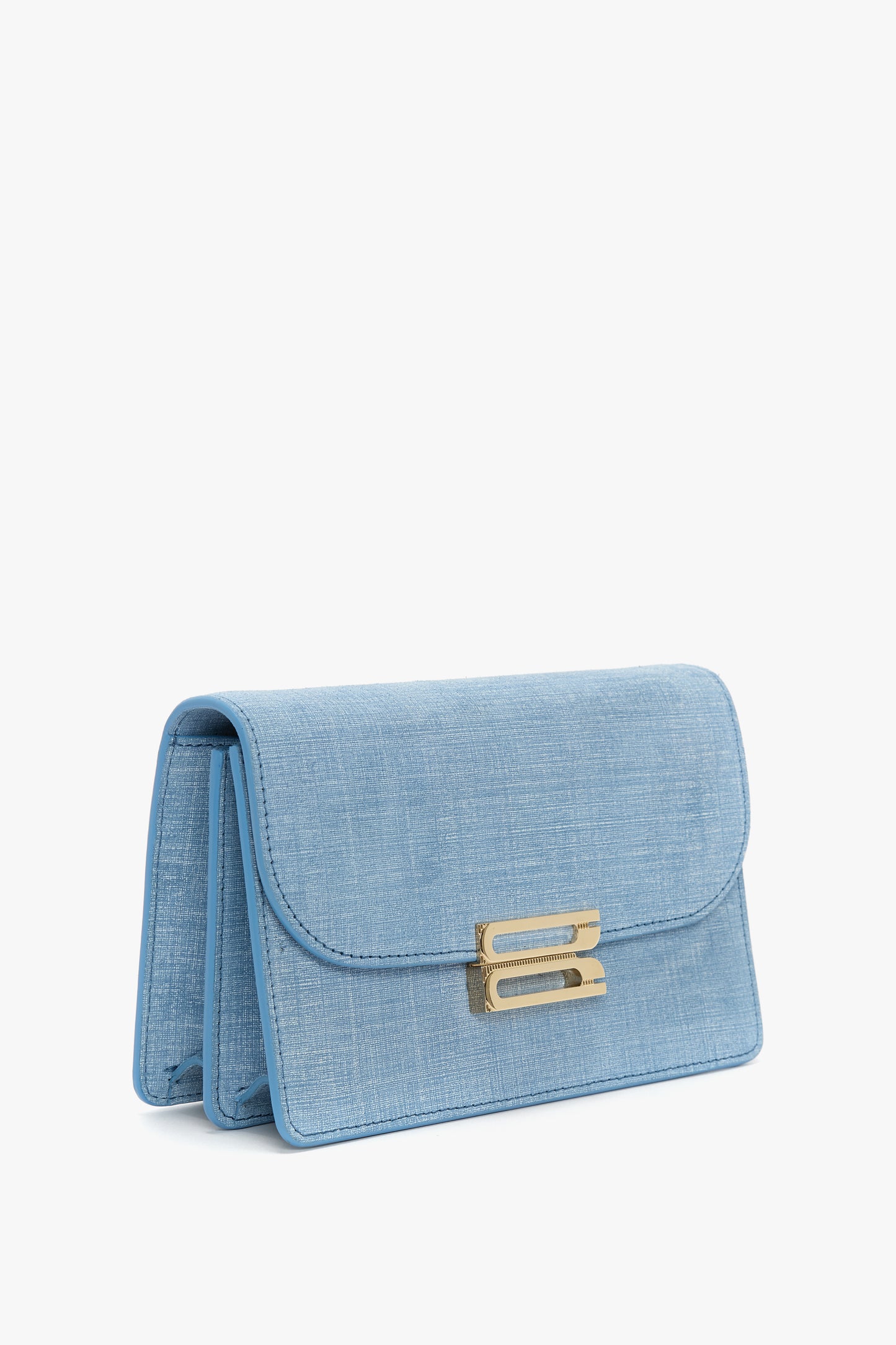 Small Dorian Bag In Light Blue Chambray Effect Suede