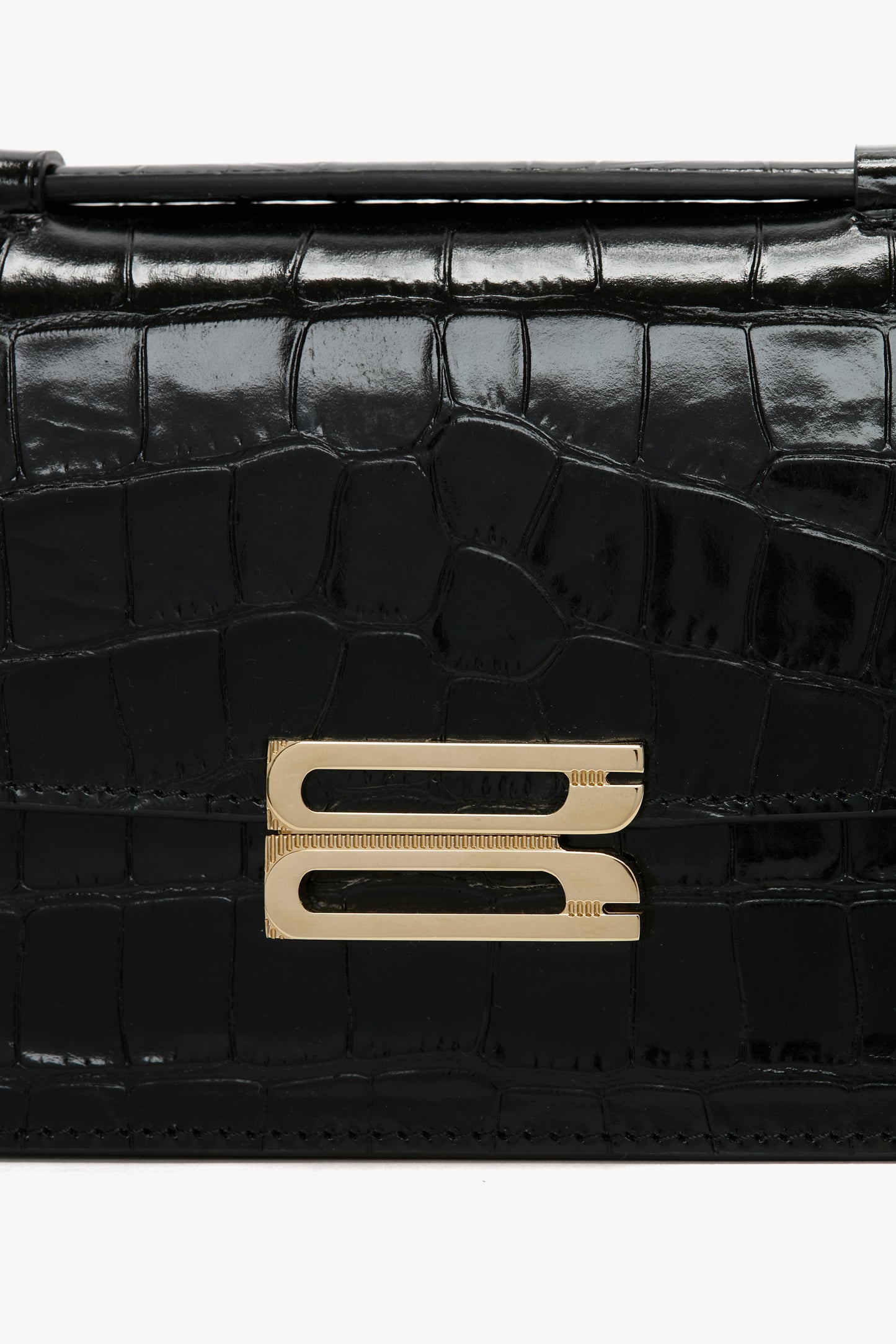 Dorian Bag Small In Embossed Black Leather