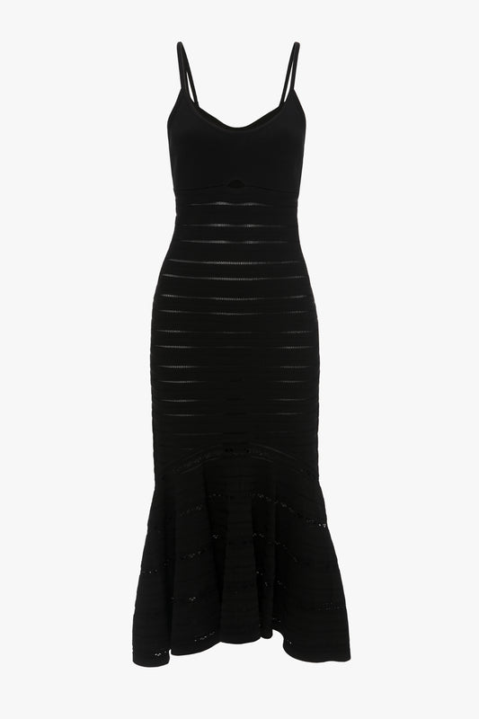 Cut-Out Detail Cami Dress In Black