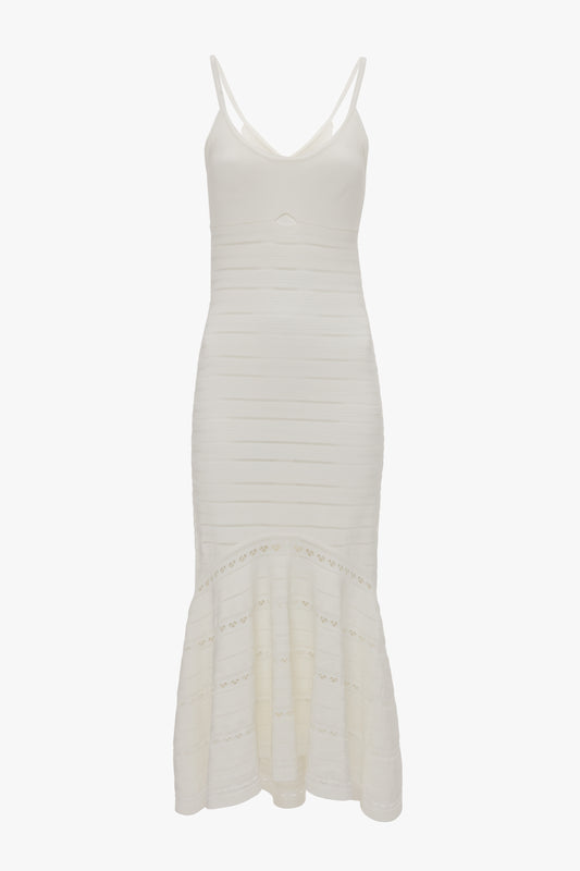 Cut-Out Detail Cami Dress In White
