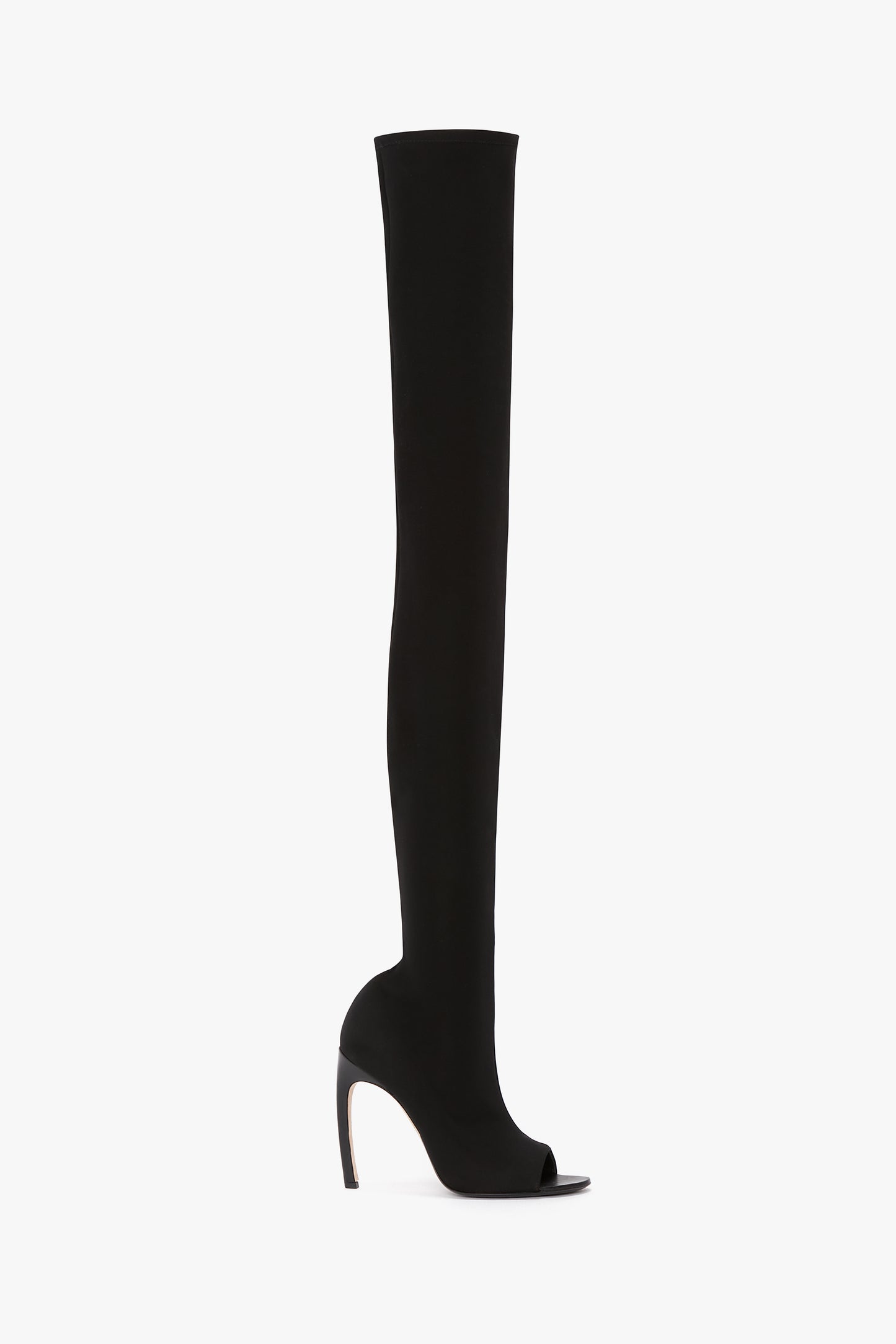 Harlow Peep Toe Stretch Jersey Boot 100
