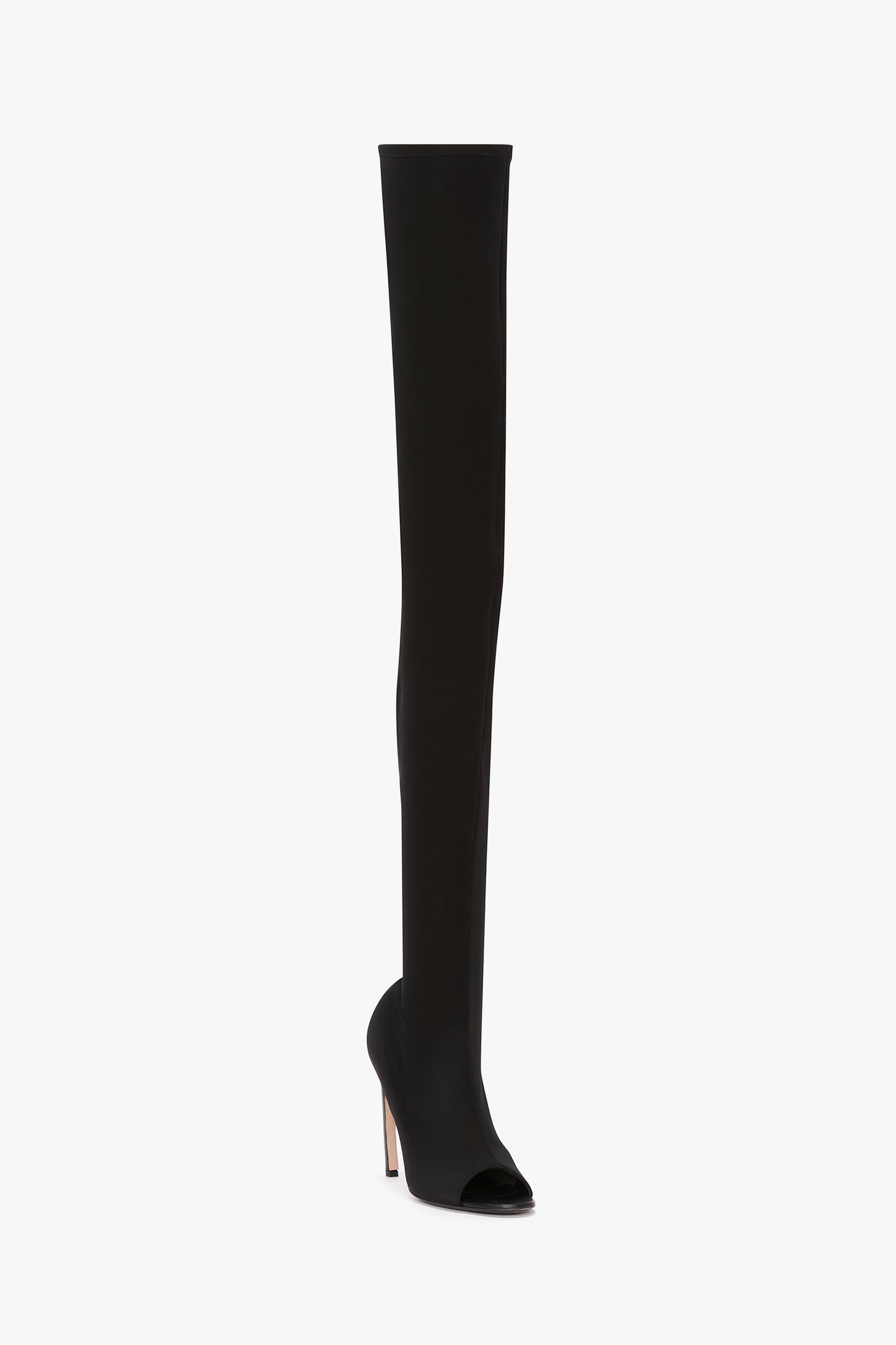 Harlow Peep Toe Stretch Jersey Boot 100