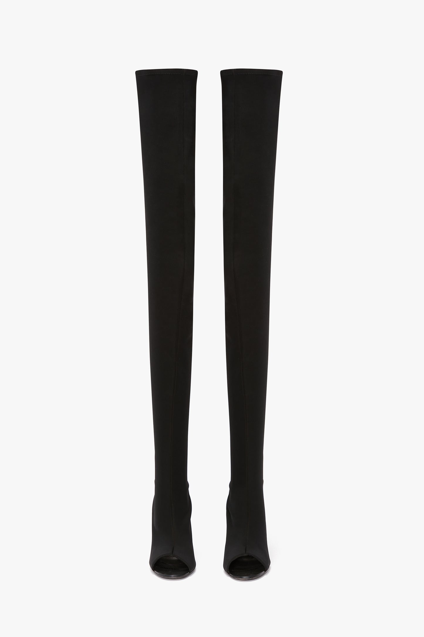 Harlow Peep Toe Stretch Jersey Boot 100