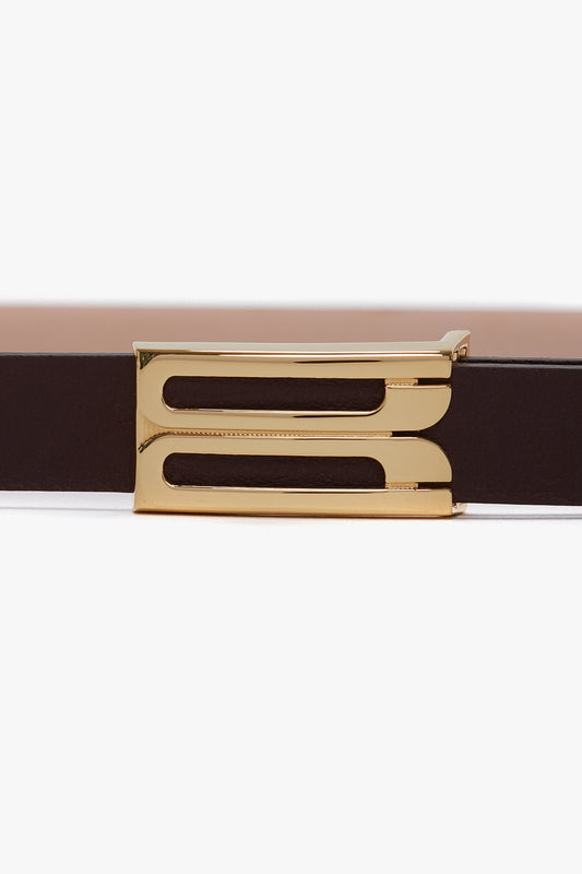 Frame Belt In Burgundy Leather