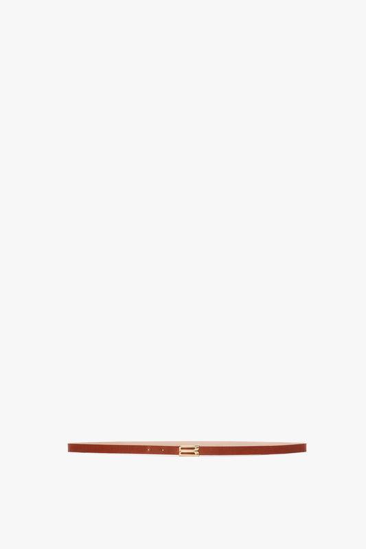 Exclusive Micro Frame Belt In Tan Leather