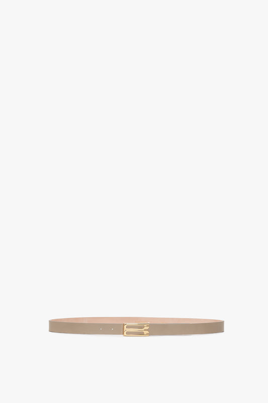 Exclusive Frame Belt In Beige Leather