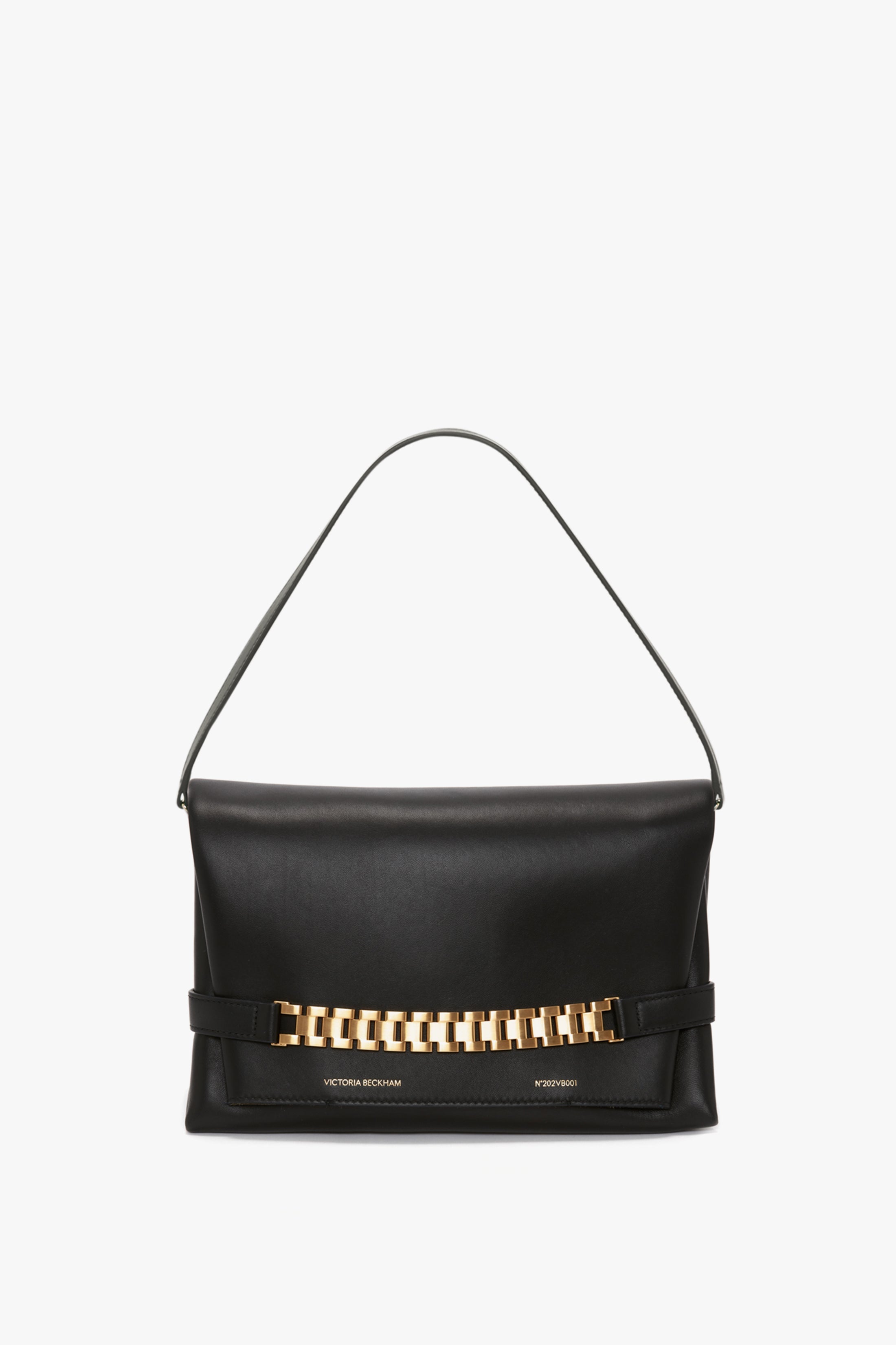 VICTORIA BECKHAM 1125WDR005227APEACOCK 関税送料込 Chain Pouch Bag With Strap In Black Leather | Designer