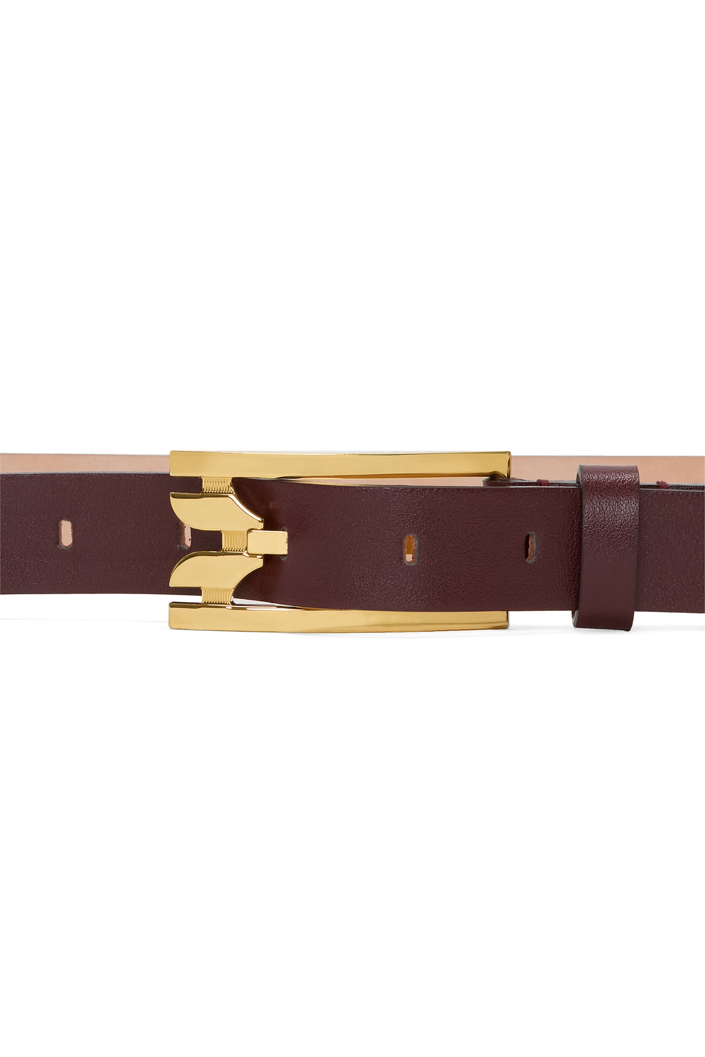 Dorian Pin-Buckle Belt In Burgundy Smooth Leather