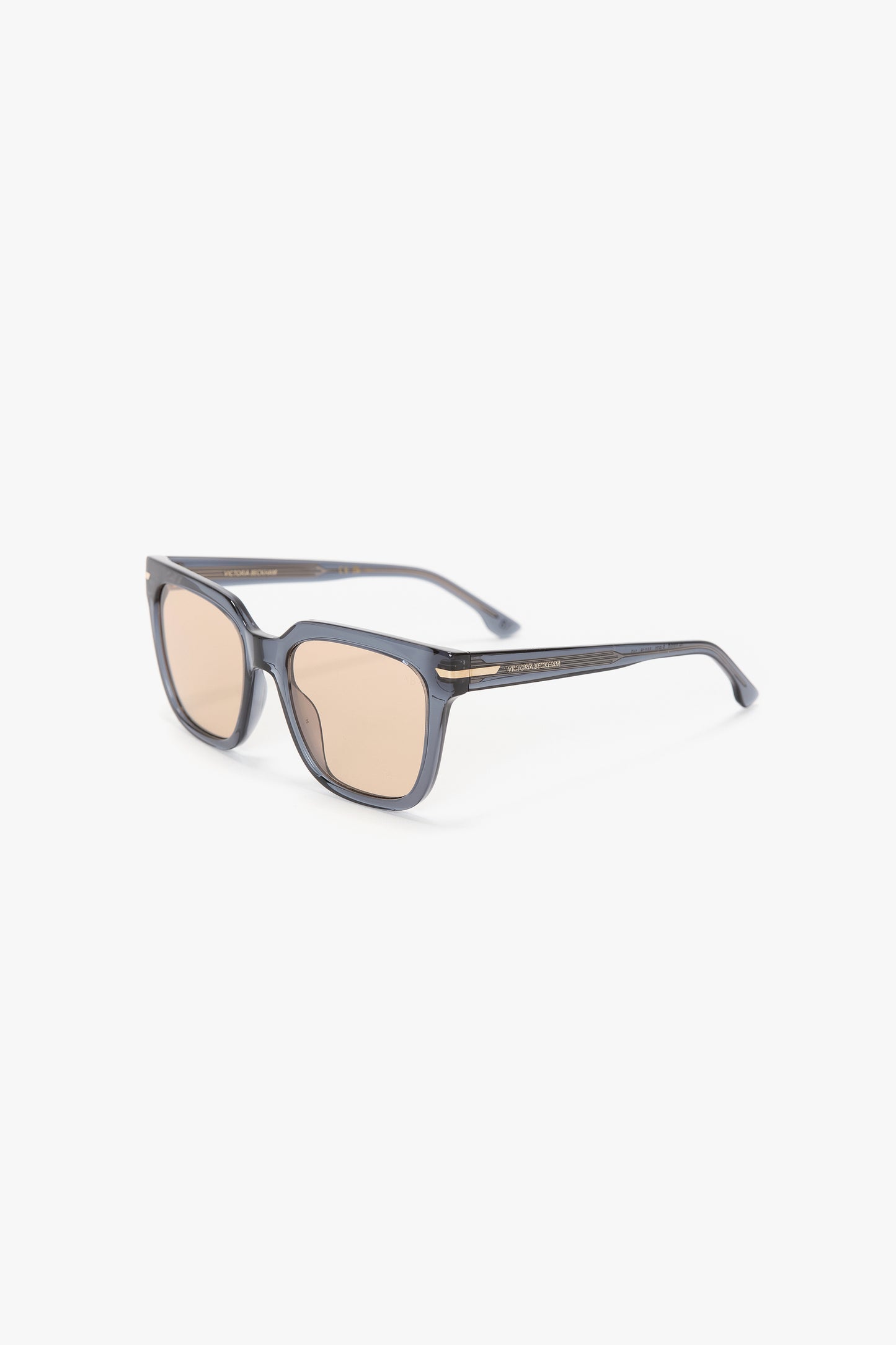 Oversized Acetate Sunglasses In Transparent Blue