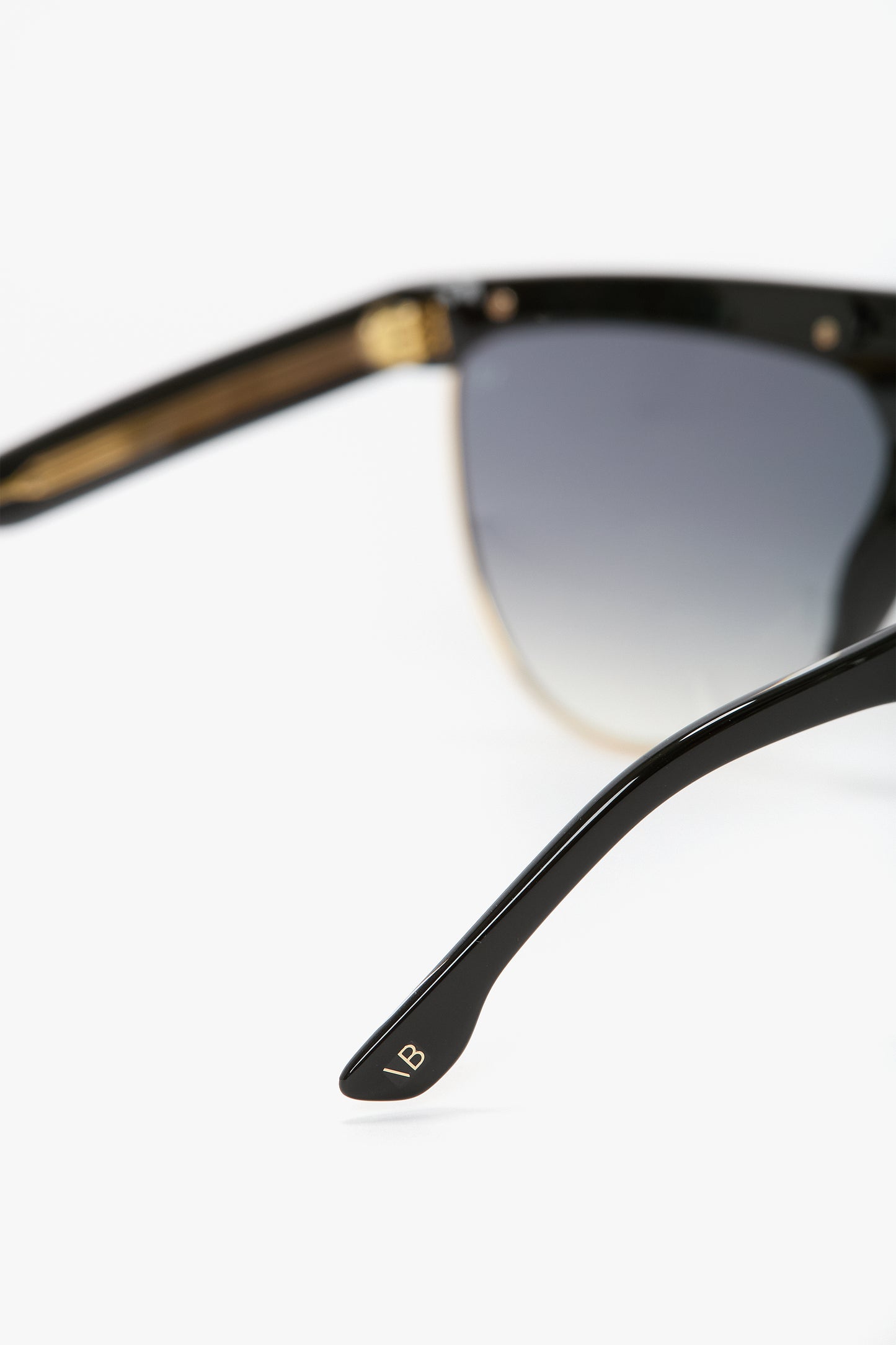 Sculpted Metal And Acetate Sunglasses With Flat Top