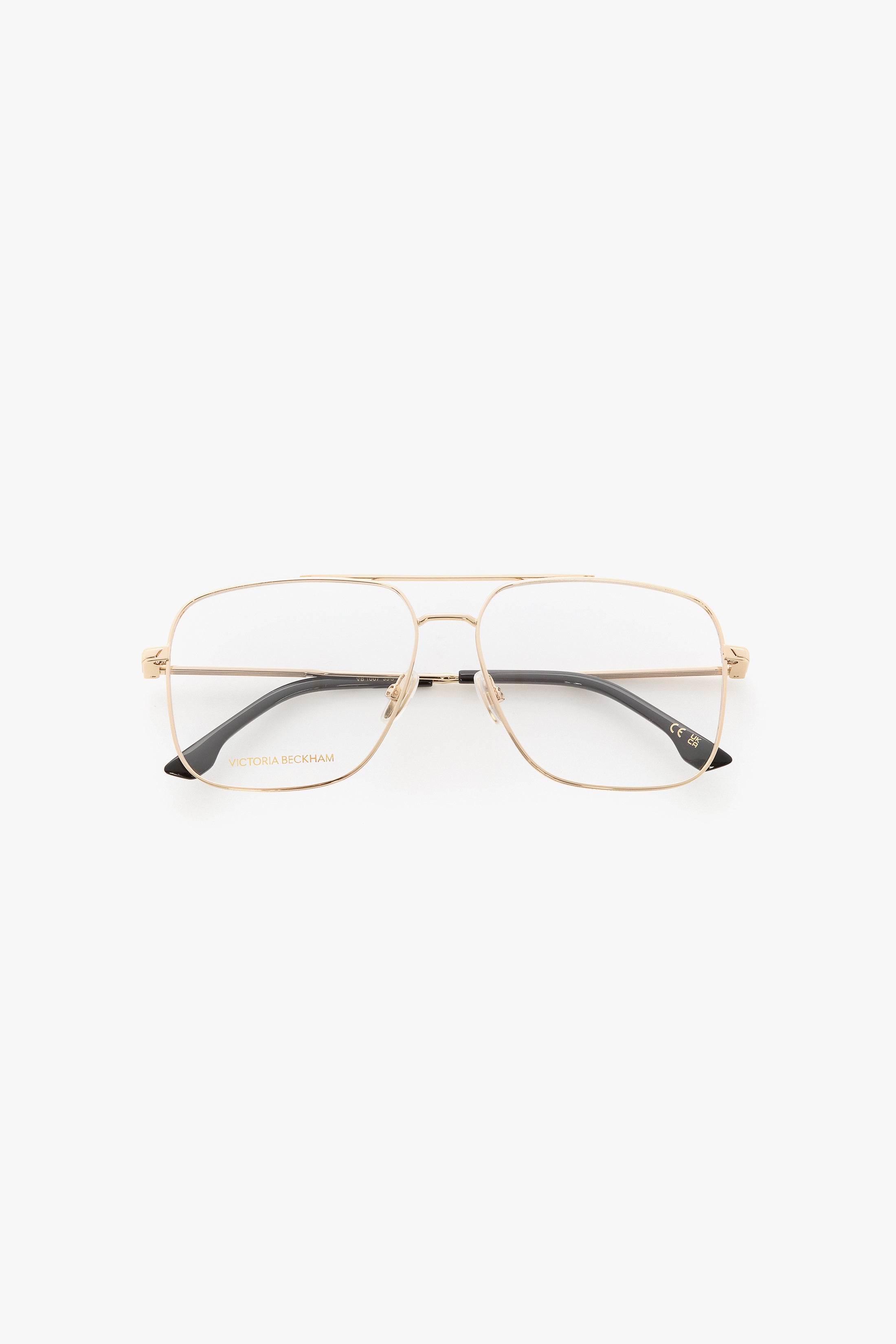 【完売品】bieRce 403　GOLD FRAME　vibeca Fine Double Bridge Optical In Gold – Victoria Beckham