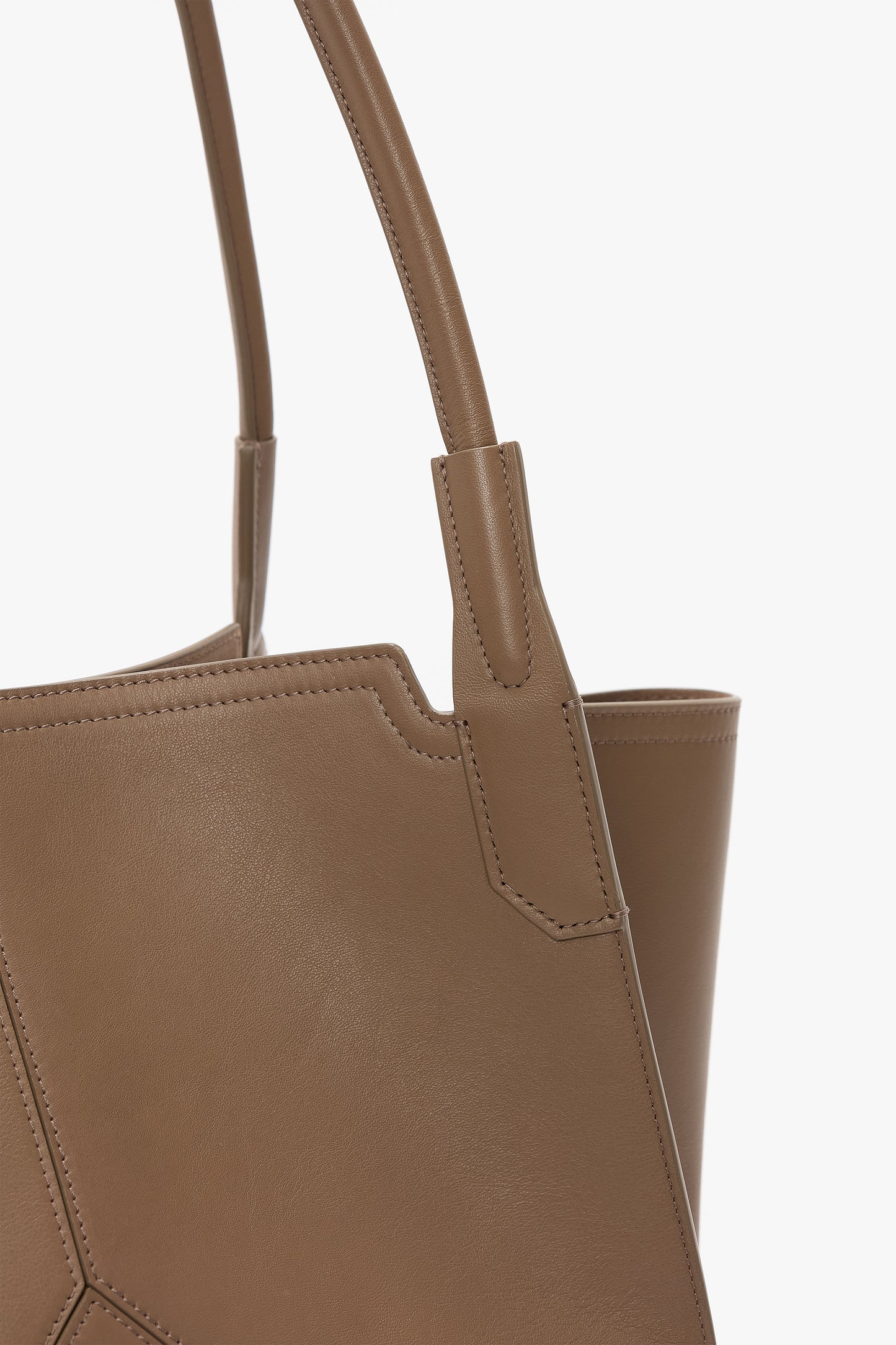 Victoria Tote Bag In Dove Grey Leather