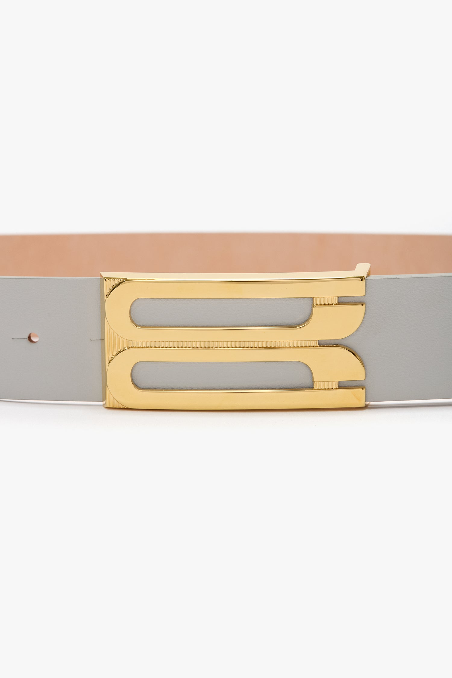 Jumbo Dorian Belt In Magnesium Shiny Leather
