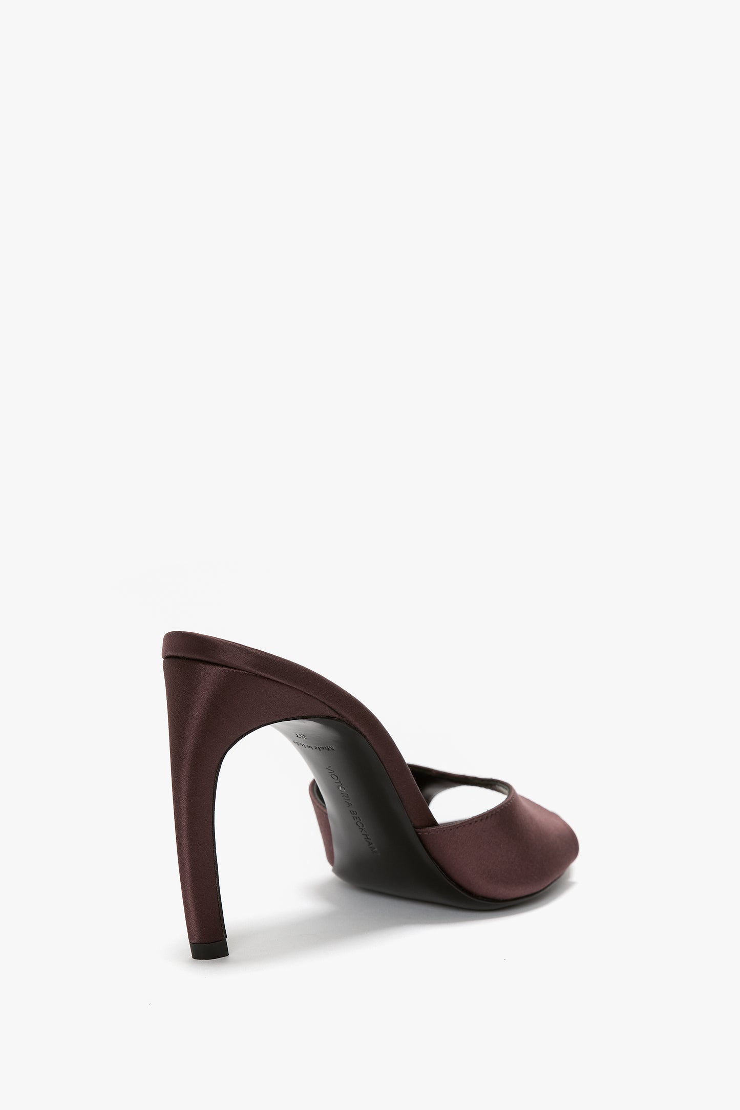 Harlow Mule 100 In Maroon Satin