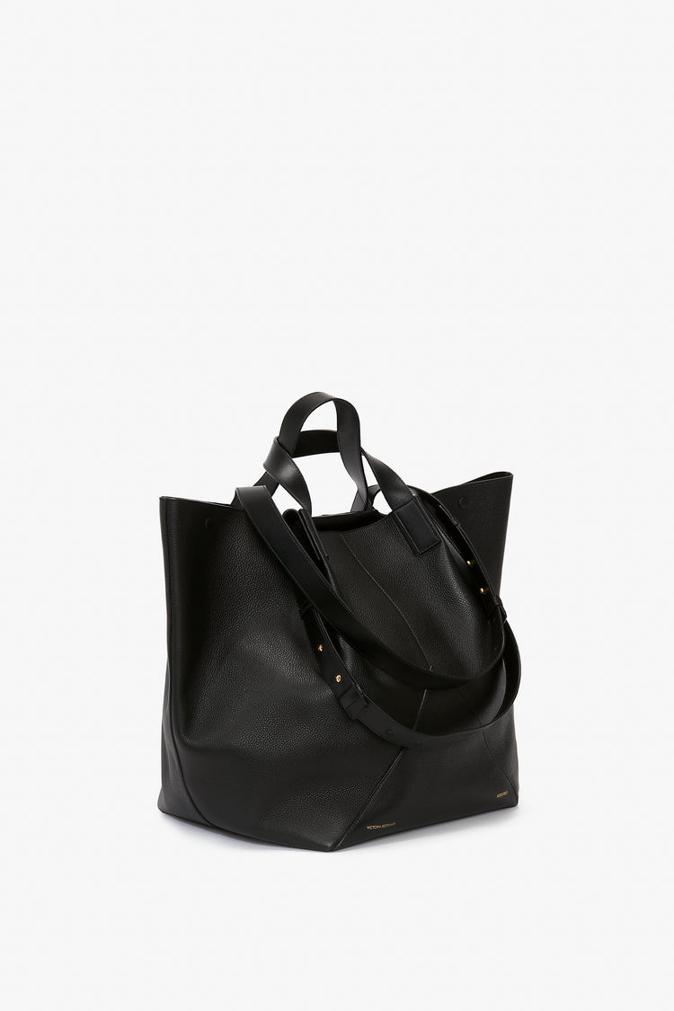 The Jumbo Tote In Black Leather