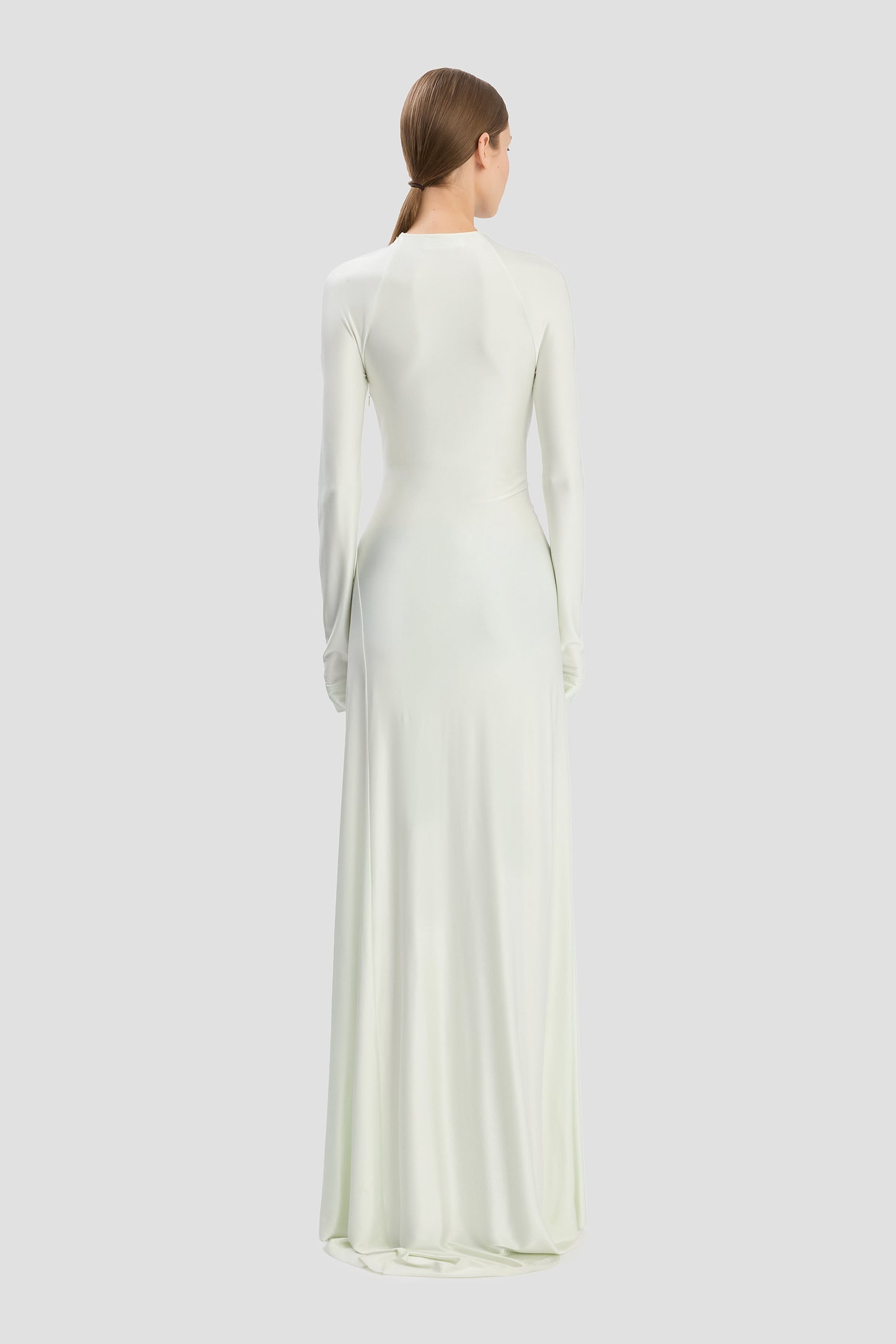 Twist Waist Gown In Aloe