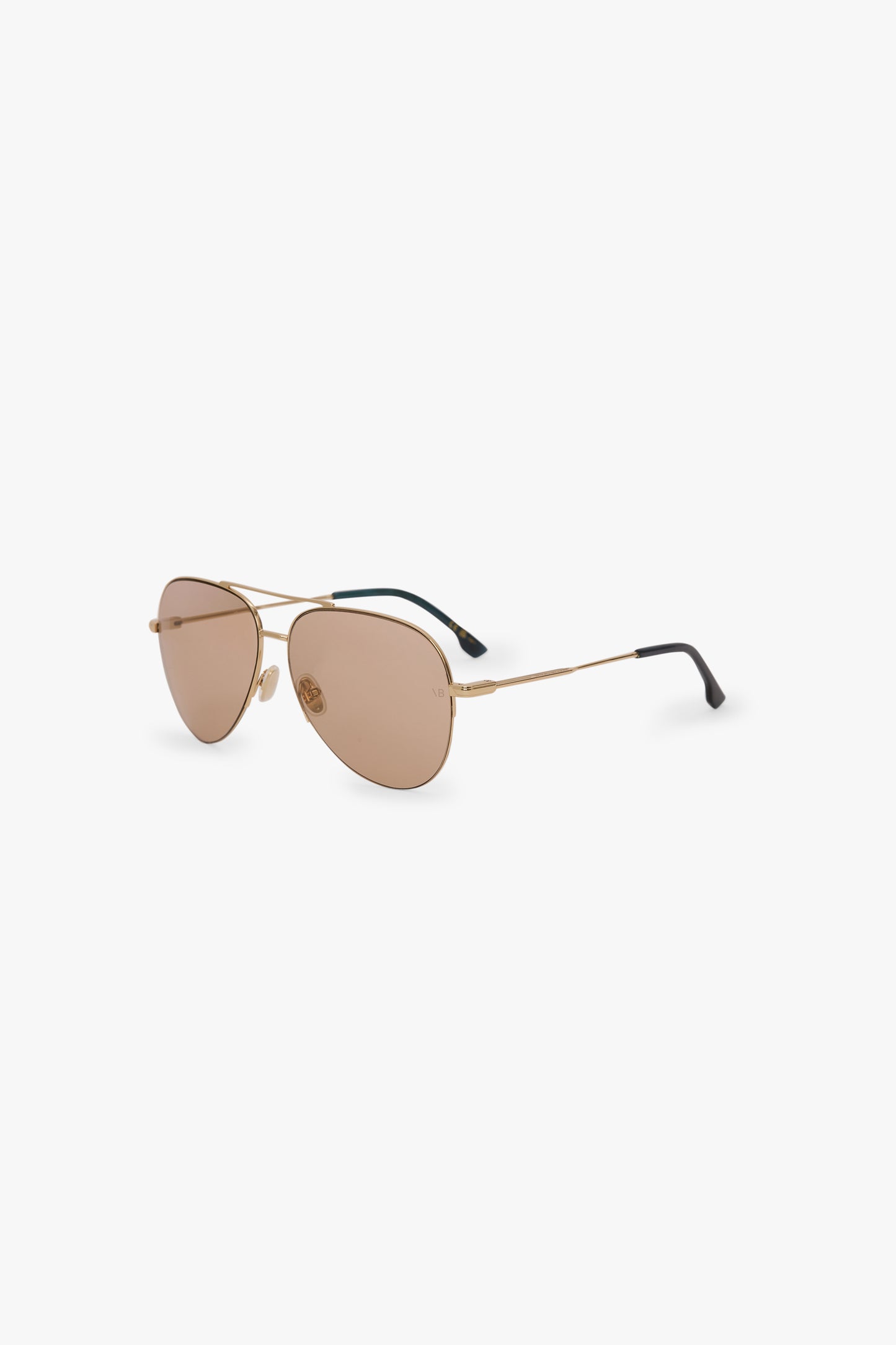Metal Pilot Sunglass In Gold Blue