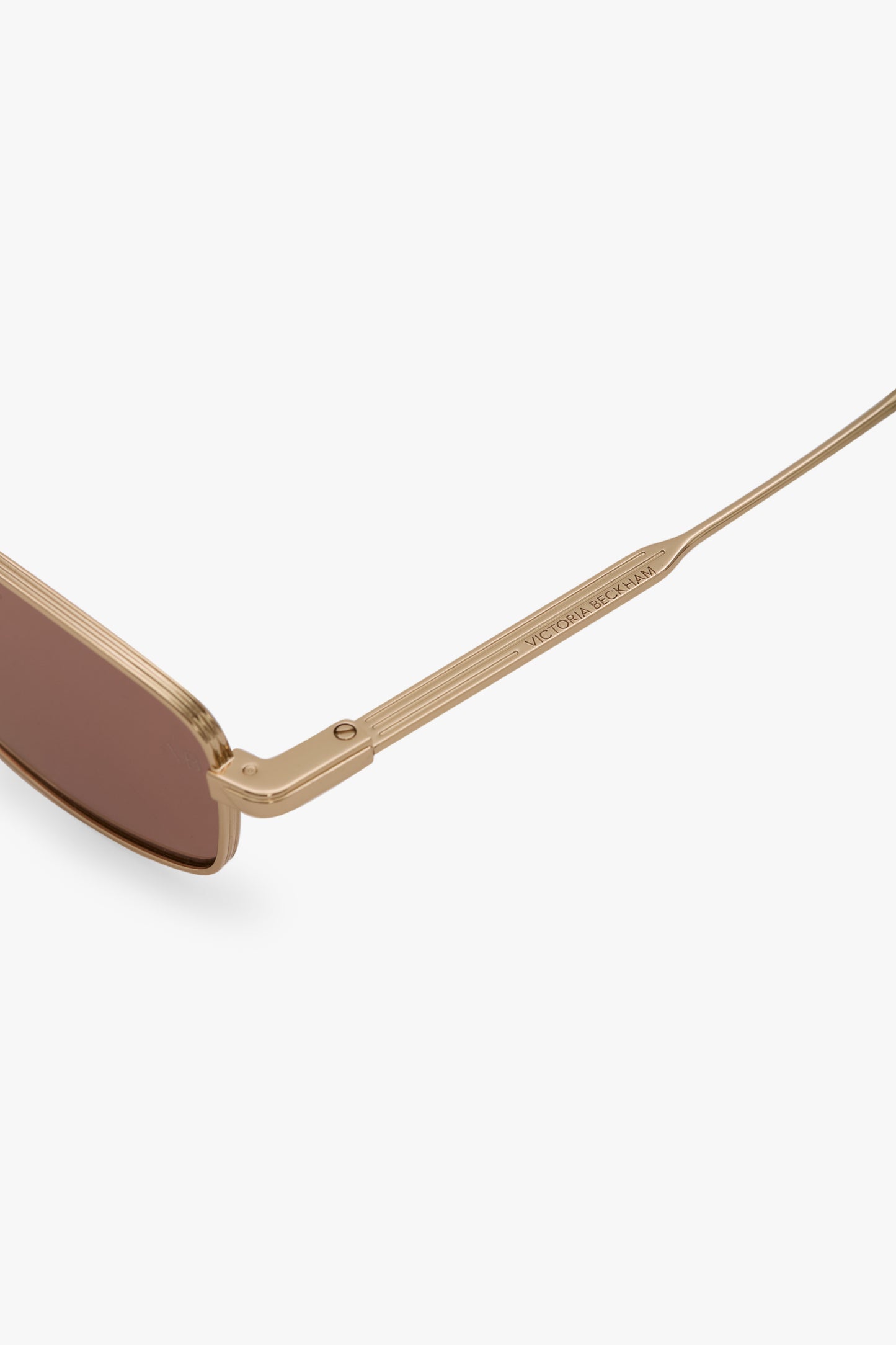 Metal Sunglasses In Gold Honey Havana