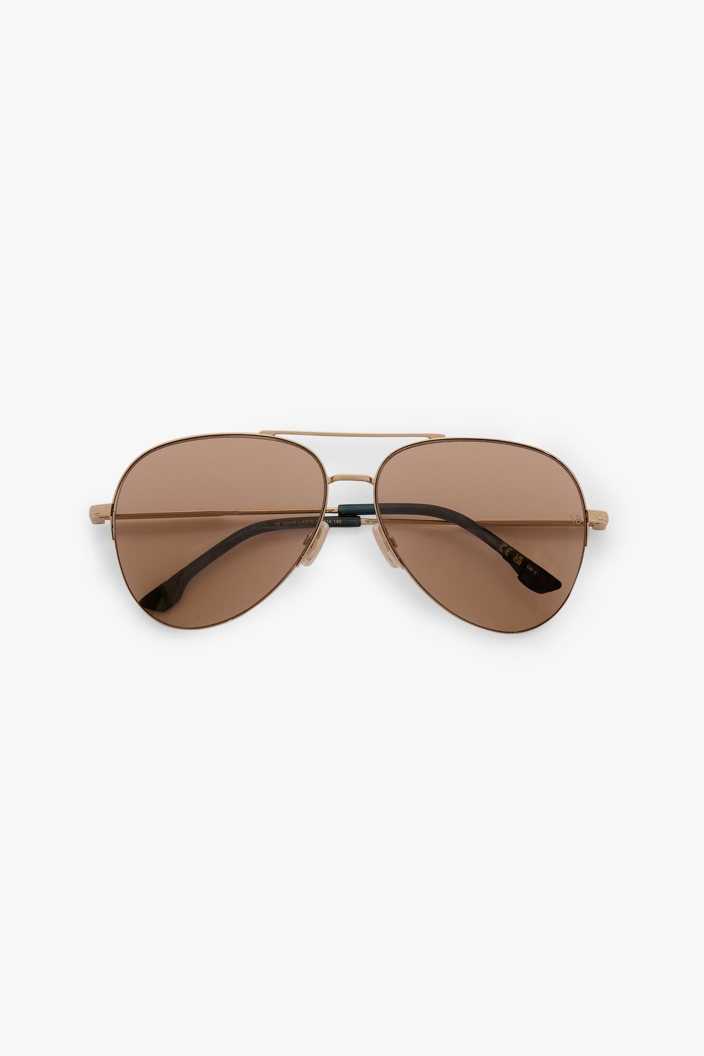 Metal Pilot Sunglass In Gold Blue