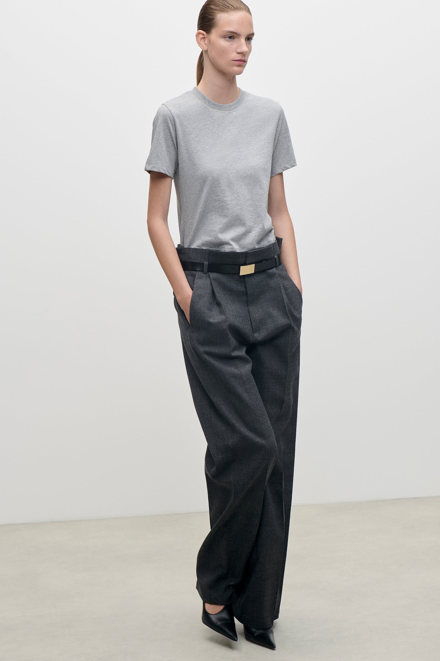 Jamie T-Shirt In Grey Marl