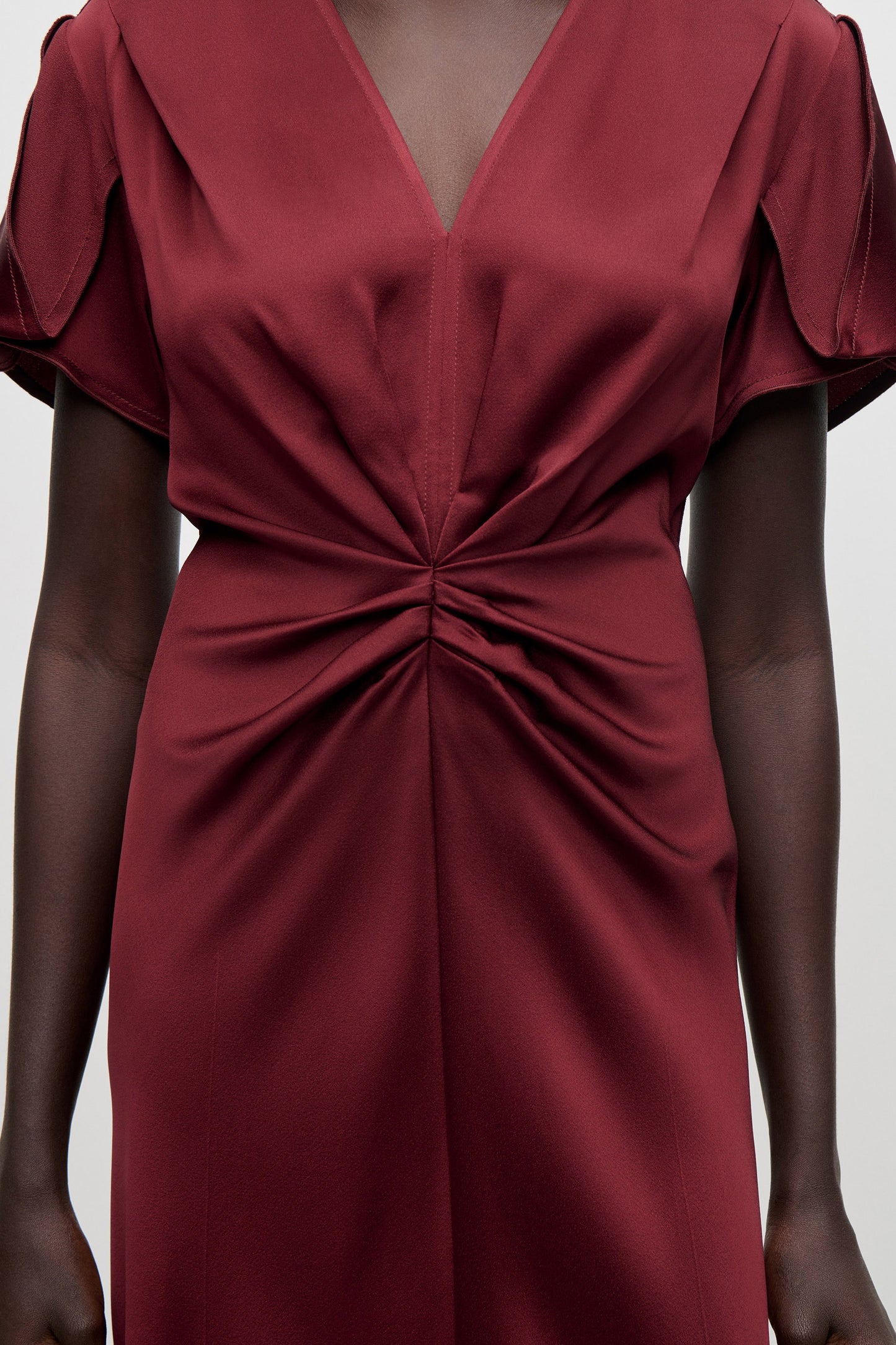 Eve Midi Dress In Burgundy